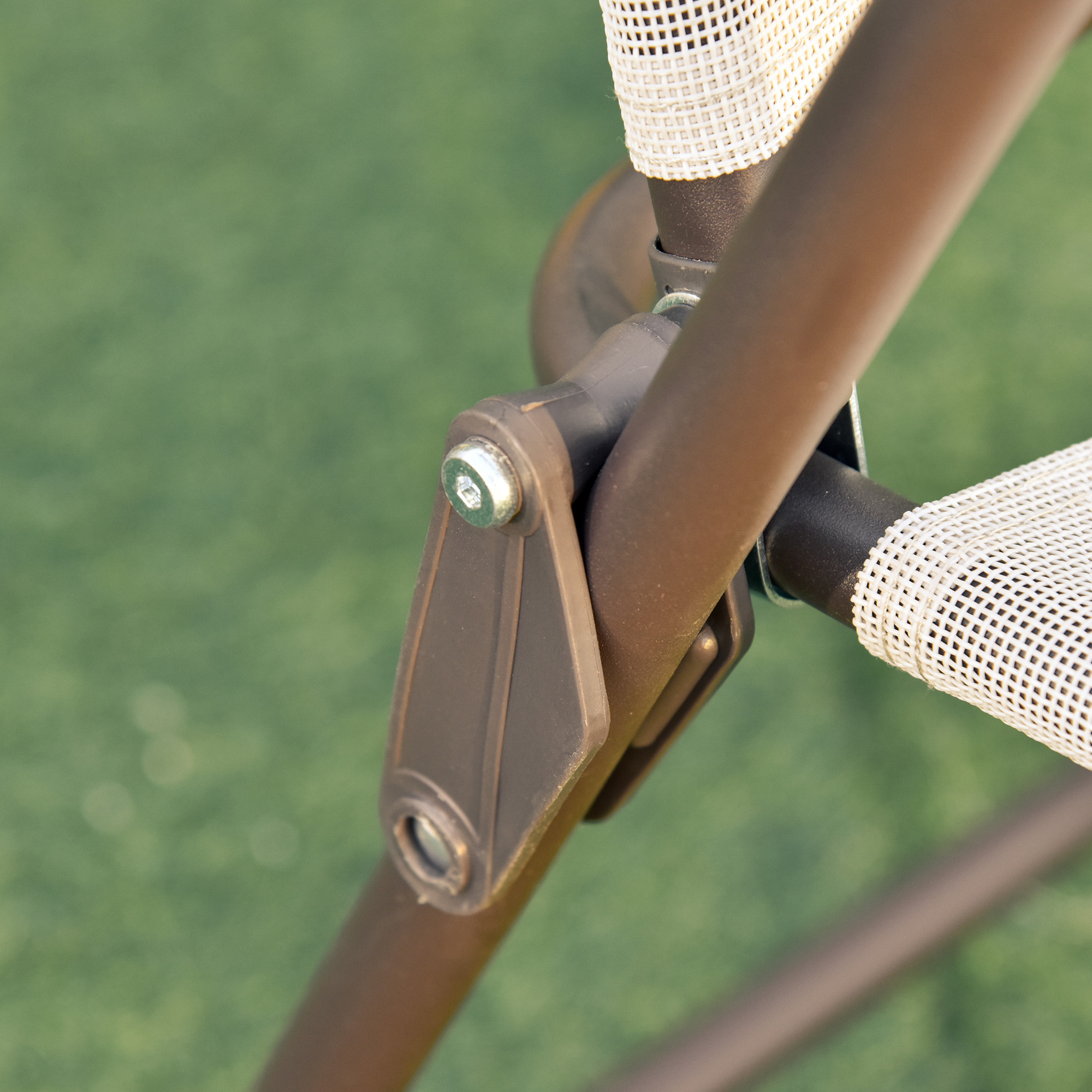  Set Mobilier de Gradina cu Tuburi Otel 6 bucati, crem [8]