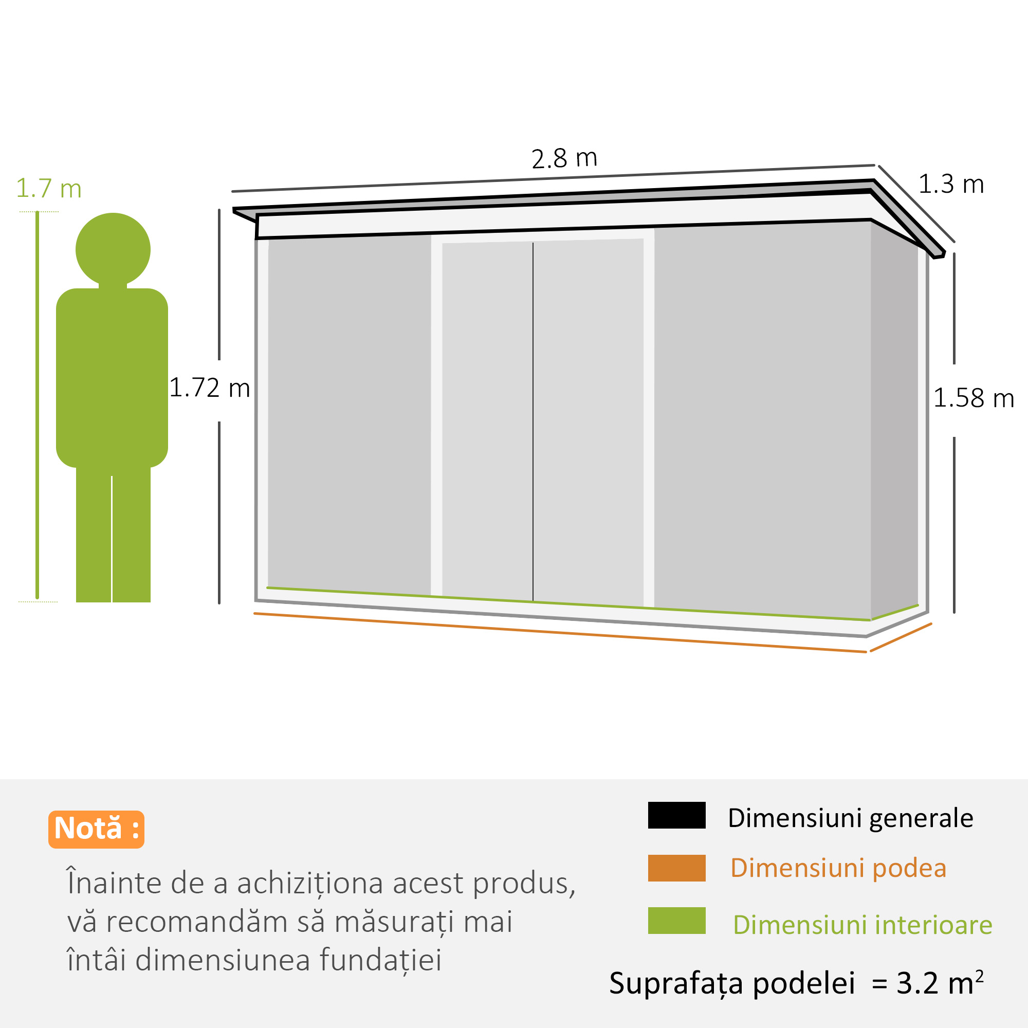  magazie pentru scule de gradina, 280x130x172cm, Verde deschis [2]