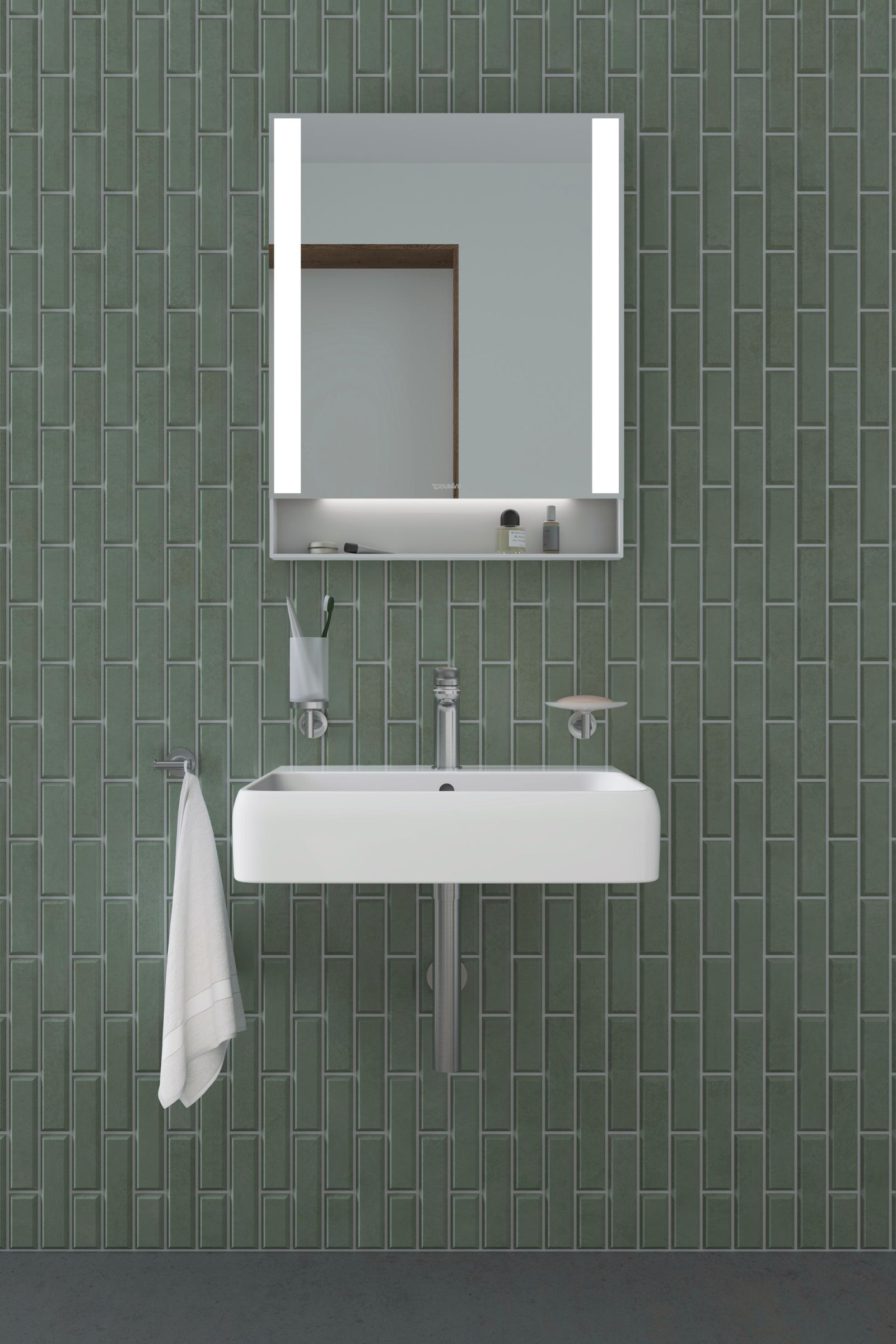 Savoniera Duravit 0099337000, Starck T, tip instalare pe perete, numar orificii instalare 2, otel satinat [3]