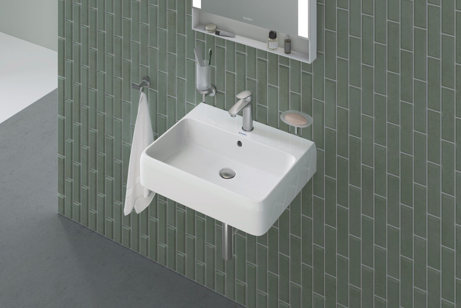 Savoniera Duravit 0099337000, Starck T, tip instalare pe perete, numar orificii instalare 2, otel satinat [2]