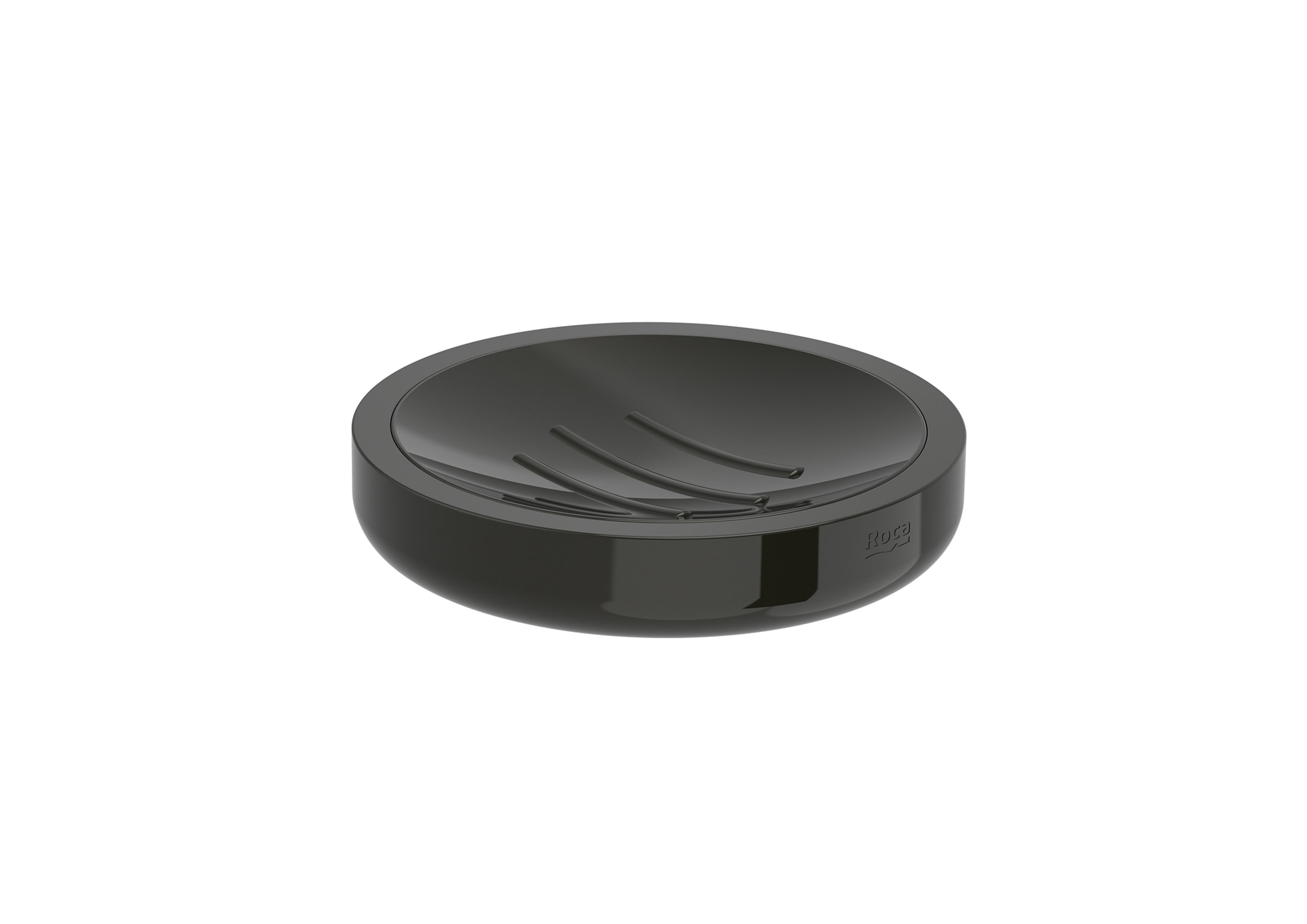 Baie - Savoniera Roca A817024CN0, Tempo, tip instalare pe blat, elemente fixare ascunse, seria Tempo, negru