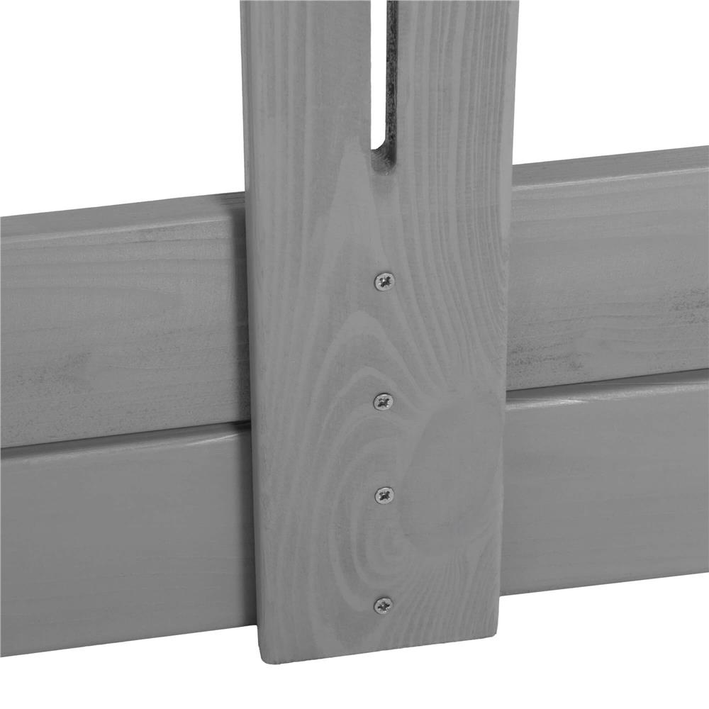 Lada nisip din lemn cu acoperis reglabil si capac, pliabila, 120x120x120 cm, gri [13]