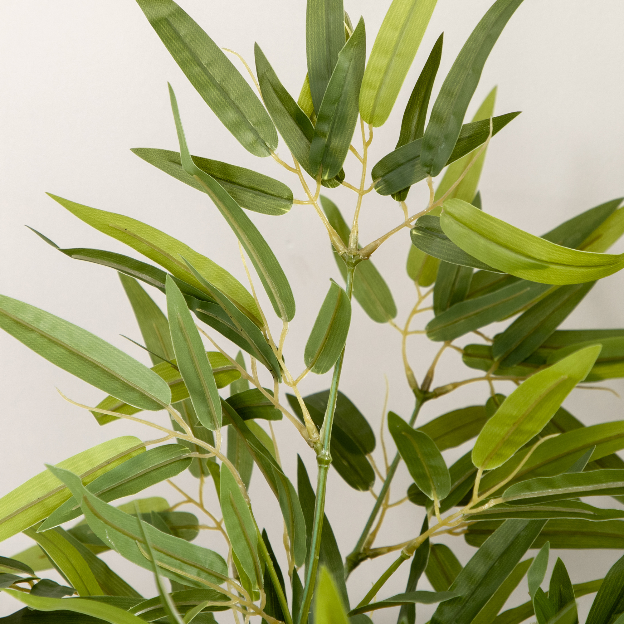  Planta Artificiala de Bambus inalta de 90 cm cu 504 Frunze din PEVA si PP Verde cu Ghiveci din Ciment Ø15x12.5 cm [7]