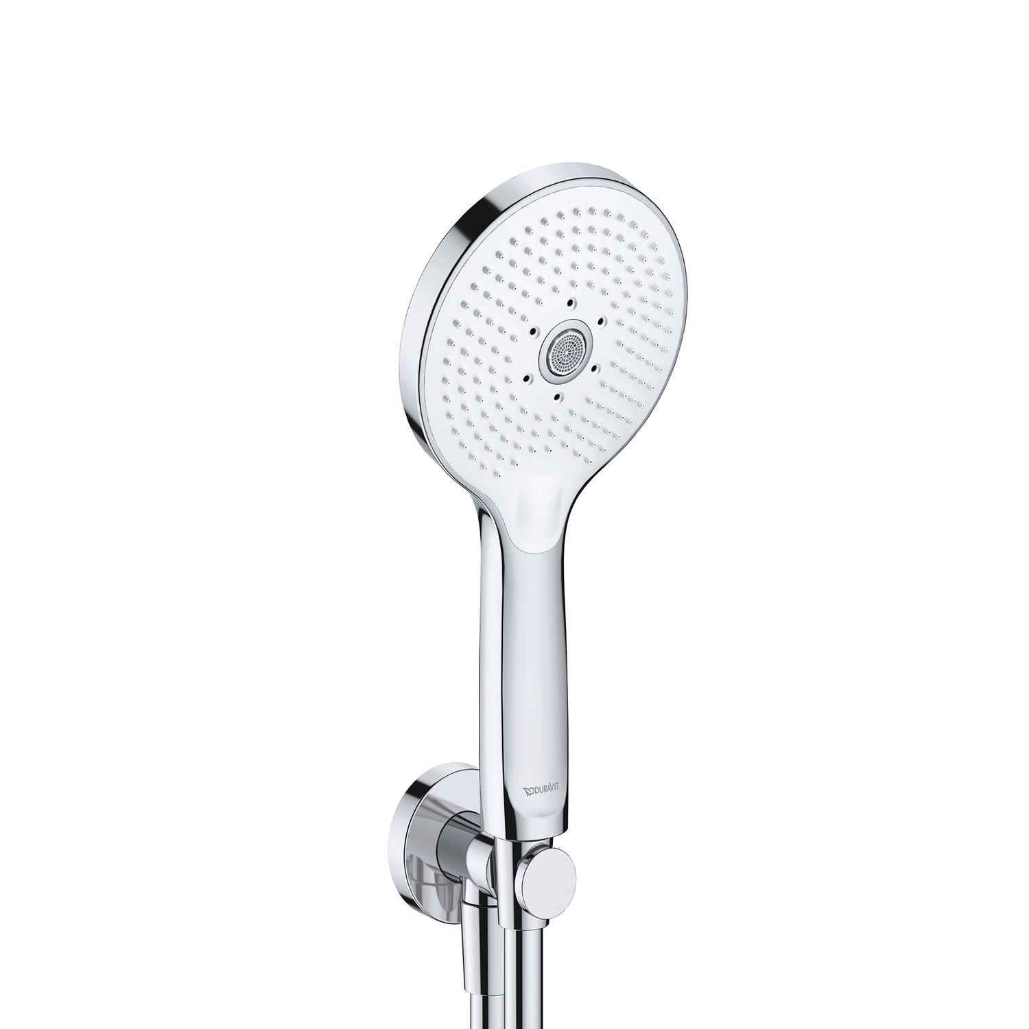 Set para de dus Duravit UV0762001005, dus, diametru 120 mm, 3 functii, montaj universal, racord 1/2'', crom [0]
