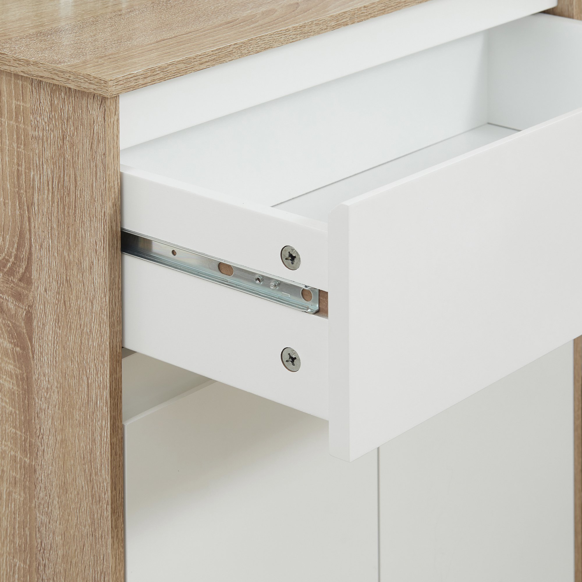  Mobilier Baie Lemn & Alb - Compact, Multifunctional si Elegant [6]