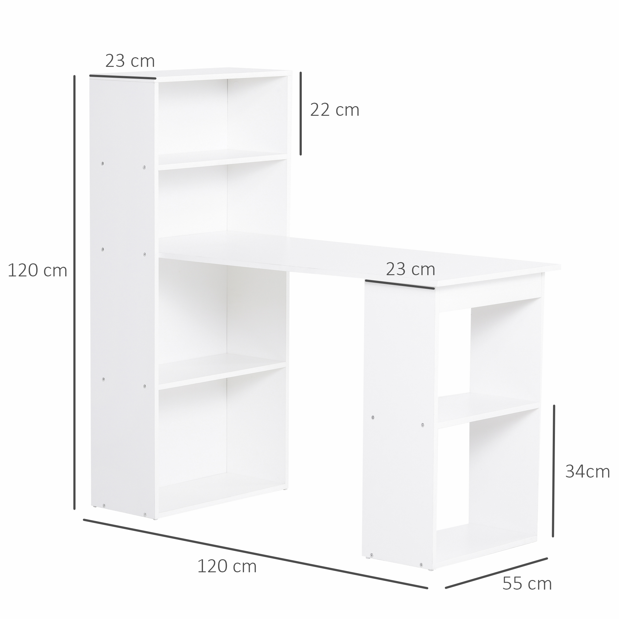  birou modern cu biblioteca 120x55x120cm [2]