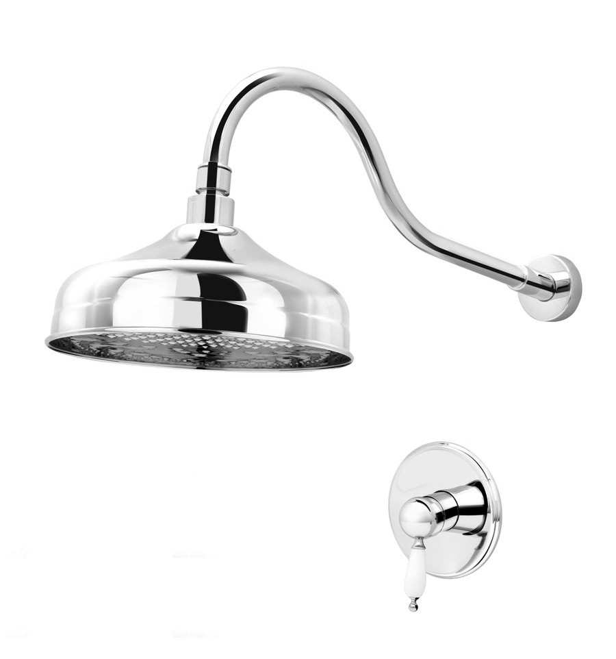 Baie - Sistem de dus FDesign Lacrima, incastrat, 170 mm, 1 functie, crom, FD1-LRA-7PASET2-11