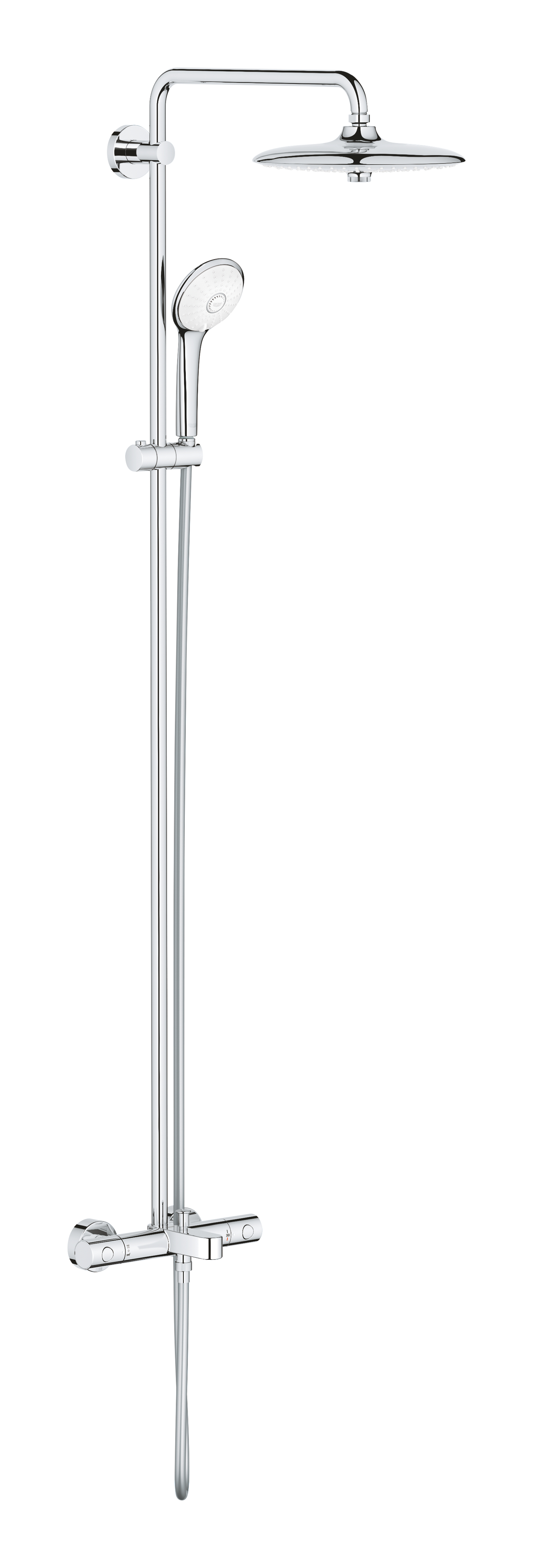 Baie - Coloana de dus cu baterie termostatata si pipa cada Grohe Euphoria New 260