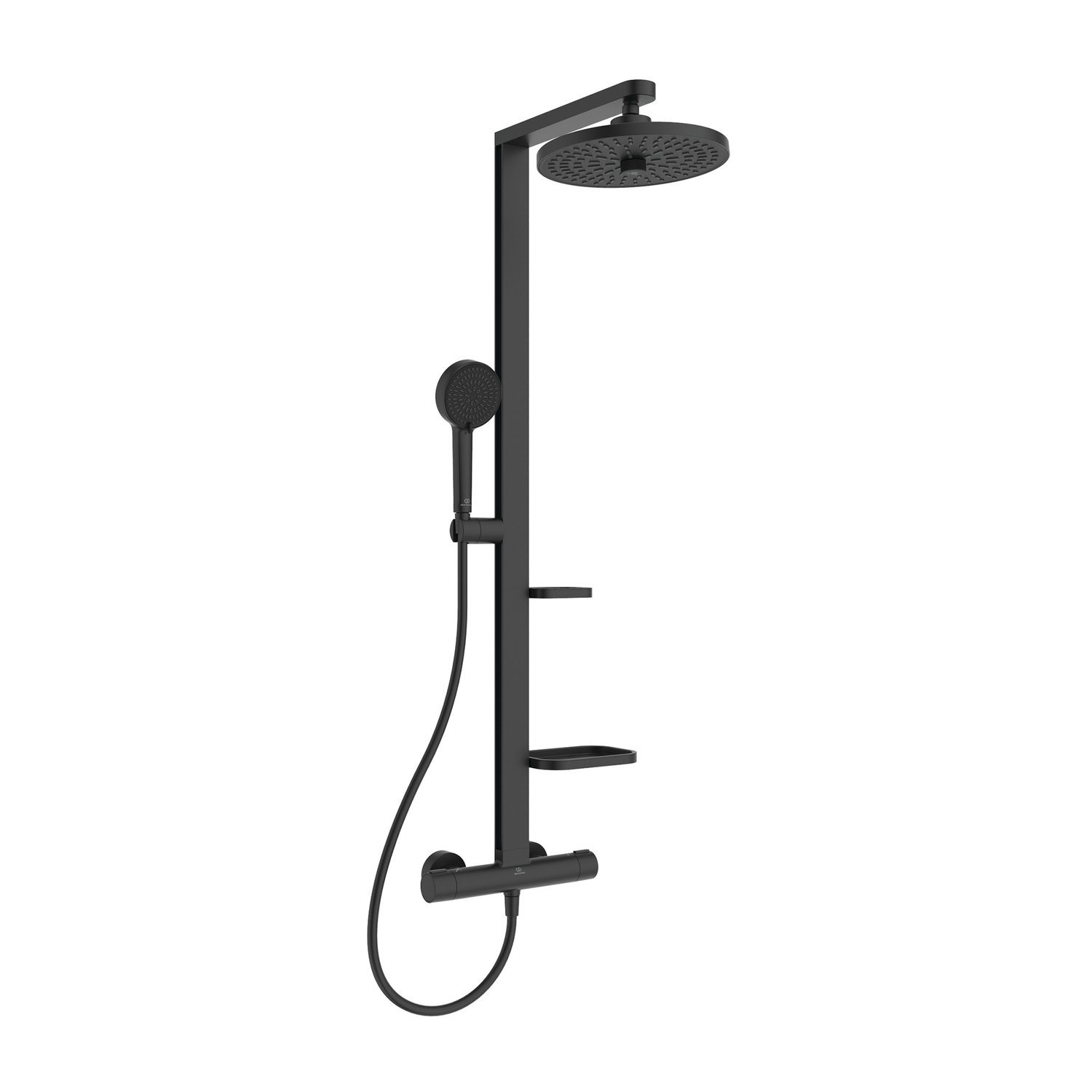 Coloane de dus - Coloana de dus cu baterie termostatata negru mat Ideal Standard Alu+