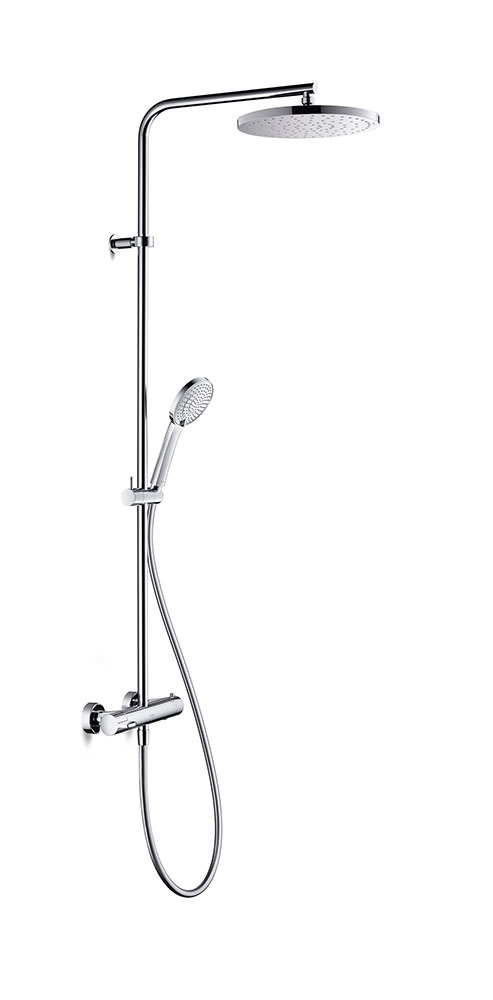 Baie - Sistem de dus Duravit B14280008010, dus B.1, tip incastrare aparent, pentru dus, pentru un dus confortabil zilnic, crom
