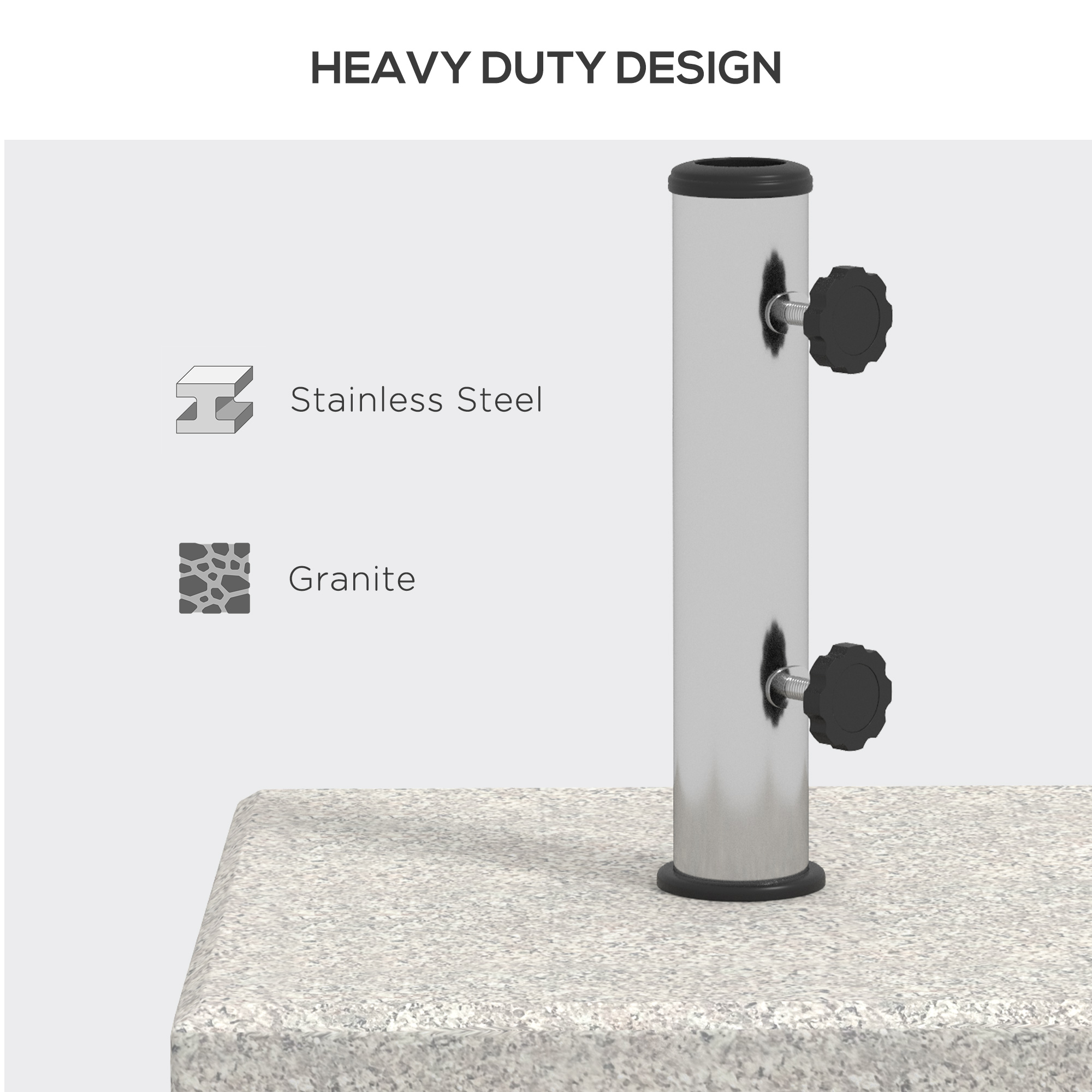  Baza pentru umbrela de gradina de 25 kg, gri [4]