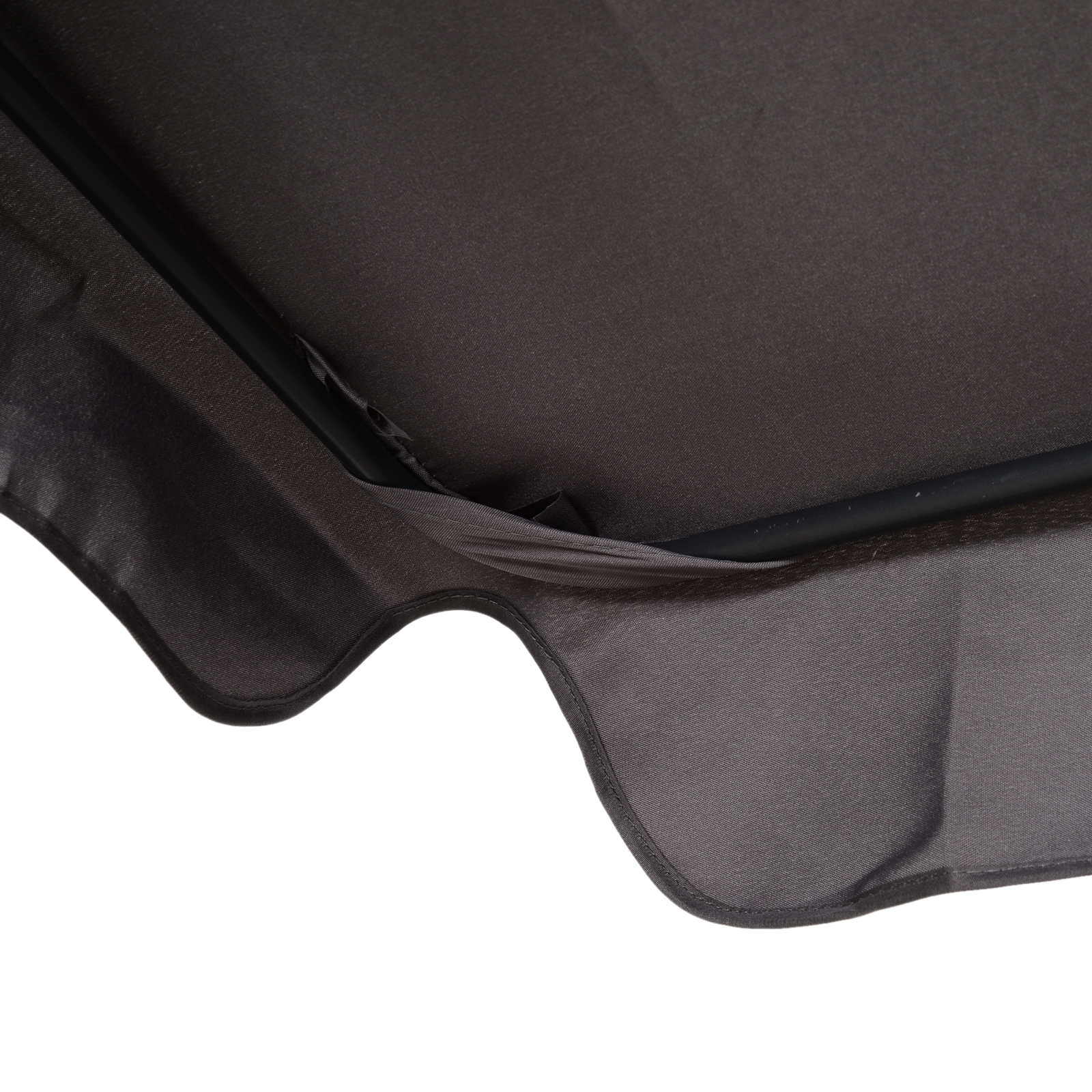  Leagan de Gradina cu 2 Locuri si Acoperis Reglabil, 140x110x151 cm, Maro si Gri [7]