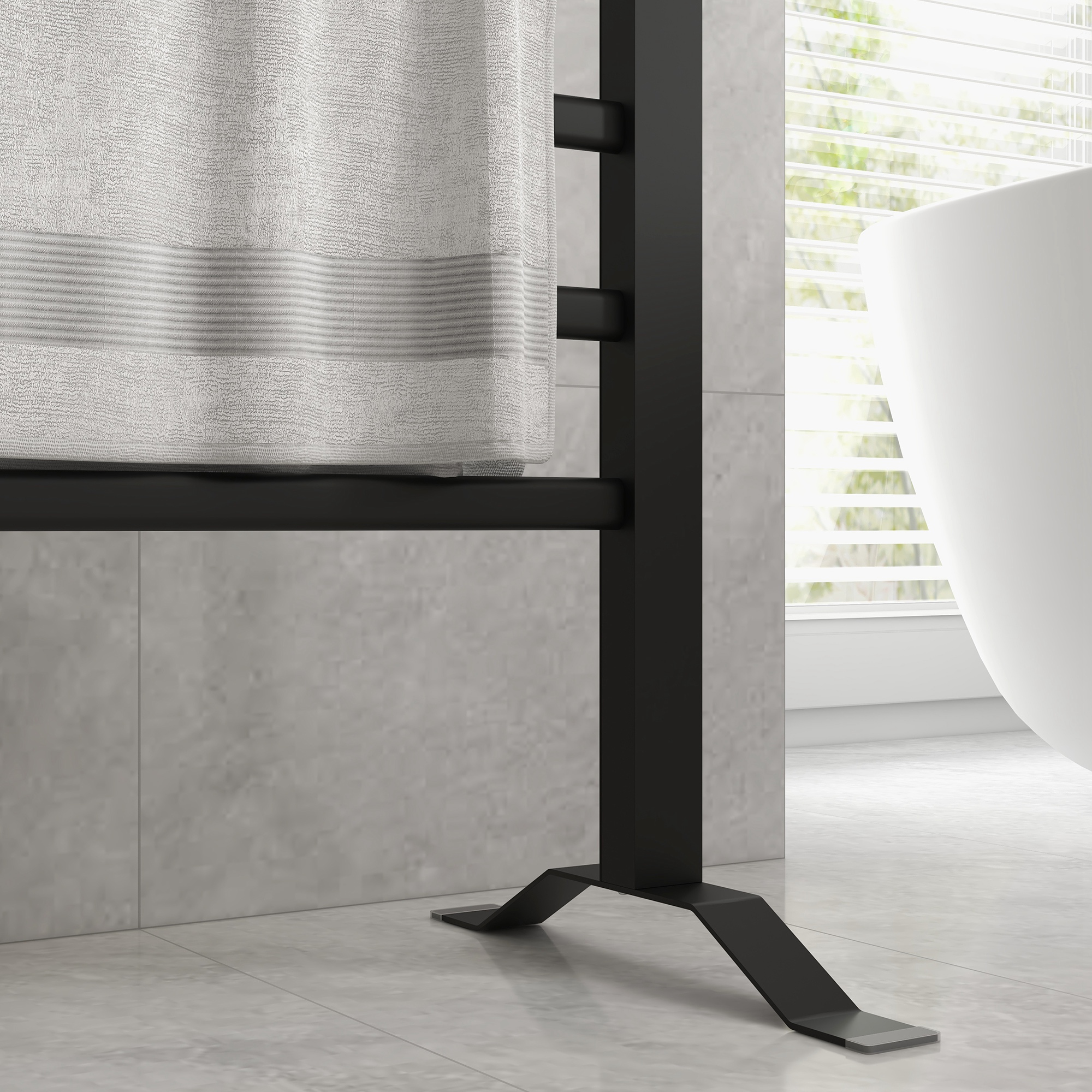  Uscator Electric de Prosoape, Cuier incalzit cu 8 Bare si Temporizator de 2 sau 4 Ore, 53x35x90 cm, Negru [8]