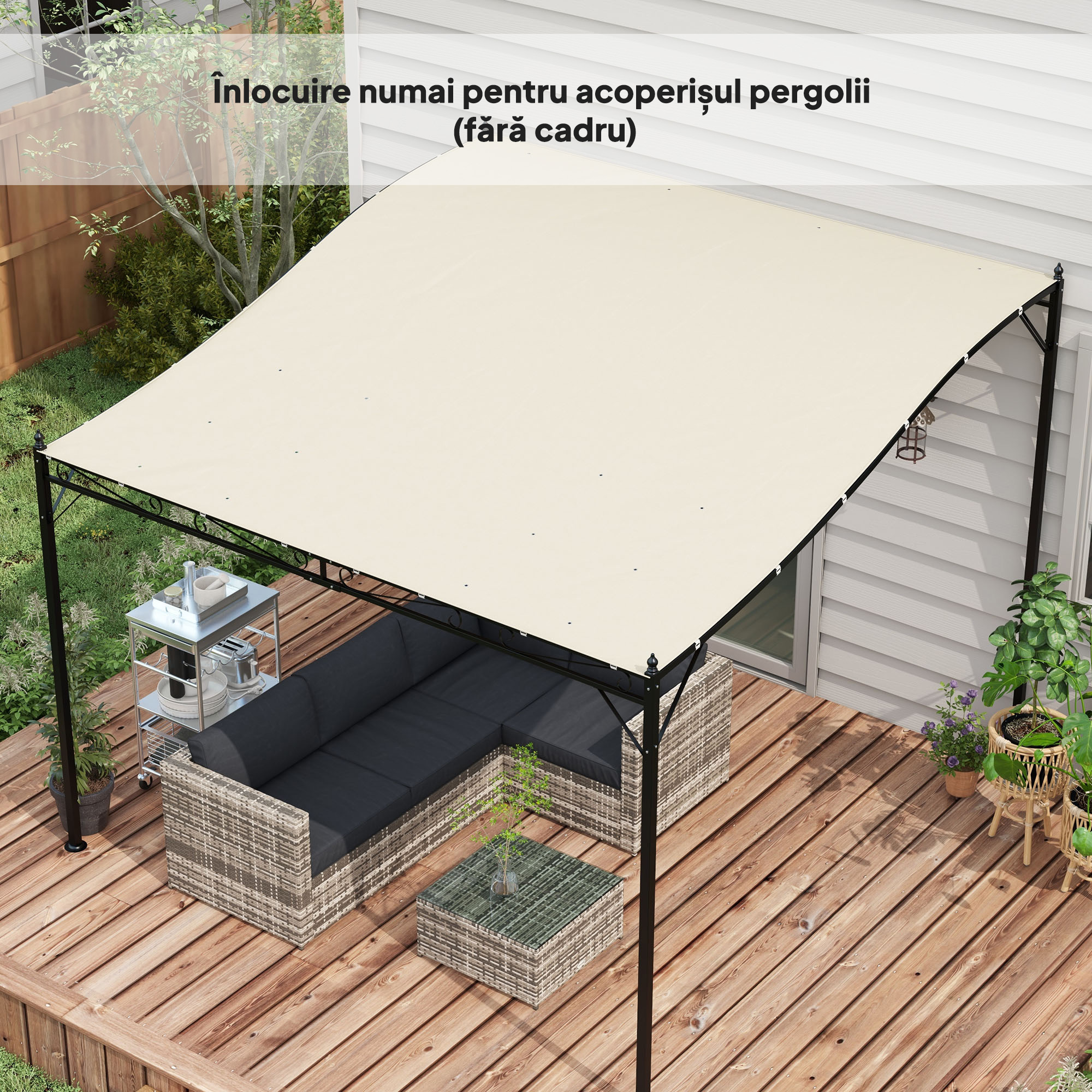  Copertina de rezerva pentru pergola 2,5 x 3(m), Bej [6]