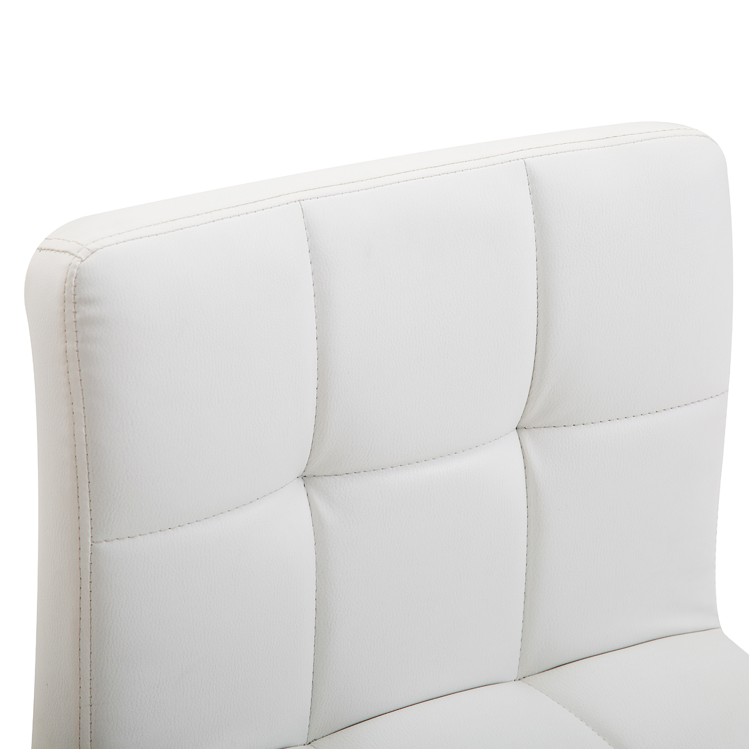  scaun rotativ din piele sintetica, 46x51x76-88cm, alb [6]