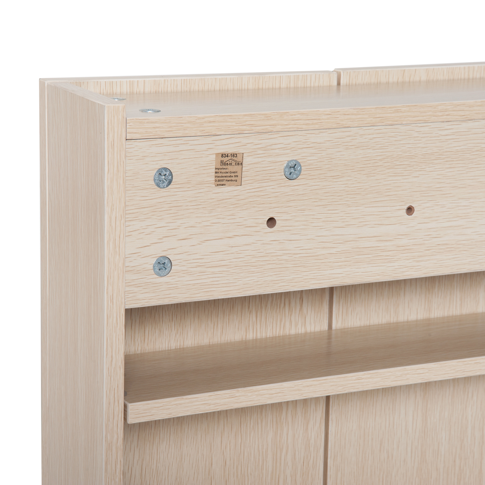  Dulap Baie Perete - Stejar, 3 Usi cu Oglinda, 90×60 cm [8]