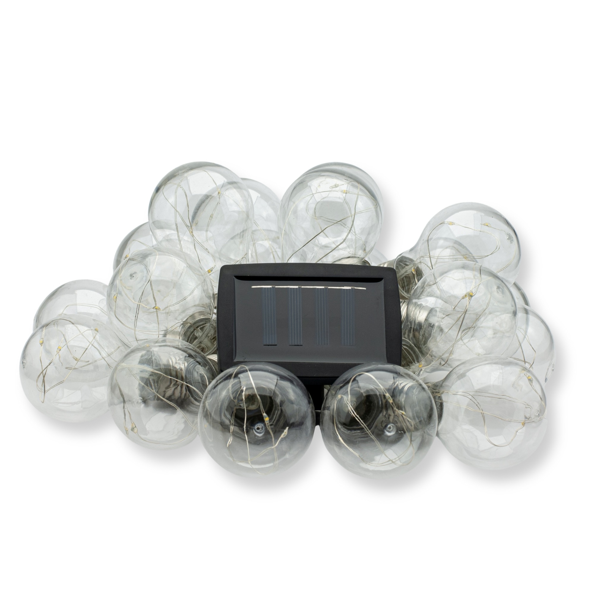 Ghirlanda luminoasa, LED, model Moza, 20 becuri, 580cm, incarcare solara, lumina alb cald [8]