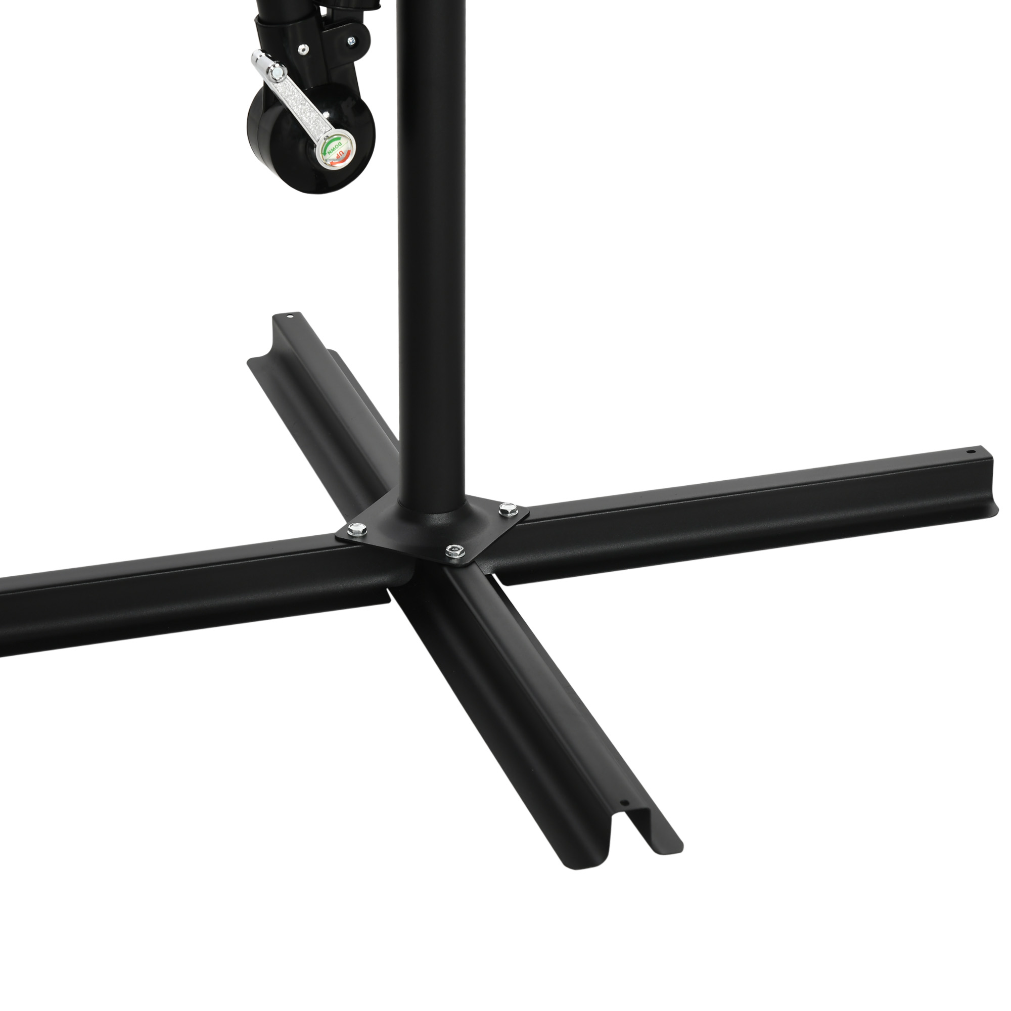  Umbrela de Soare cu Plasa de tantari, Umbrela de Soare cu Deschidere Manivela si Baza Transversala, 295x295x240 cm, Verde [8]