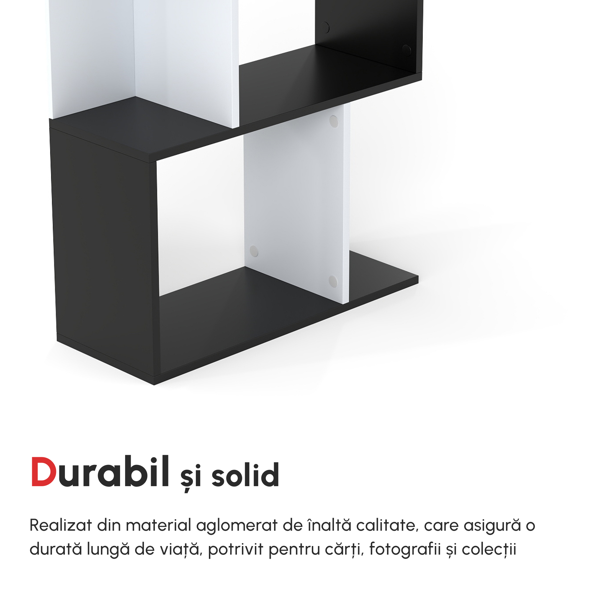  biblioteca de perete, 5 rafturi, 60x24x184.5cm [8]