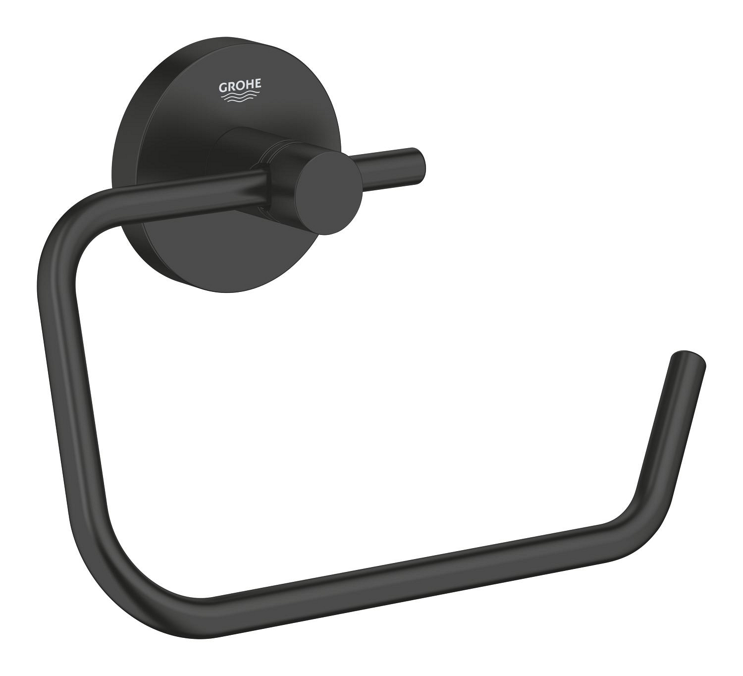 Baie - Suport hartie Grohe 412002430, igienica Start, tip instalare pe perete, numar orificii instalare 2, negru