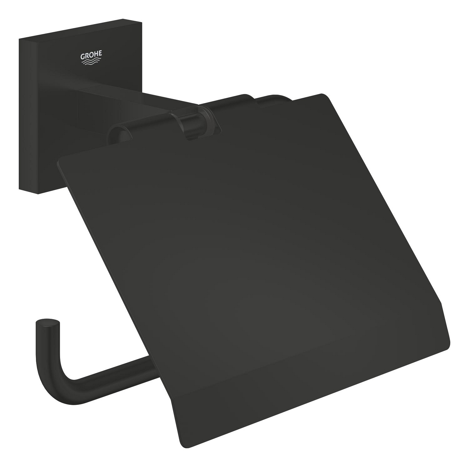 Baie - Suport hartie Grohe 411022430, igienica Start Cube, tip instalare pe perete, numar orificii instalare 2, negru