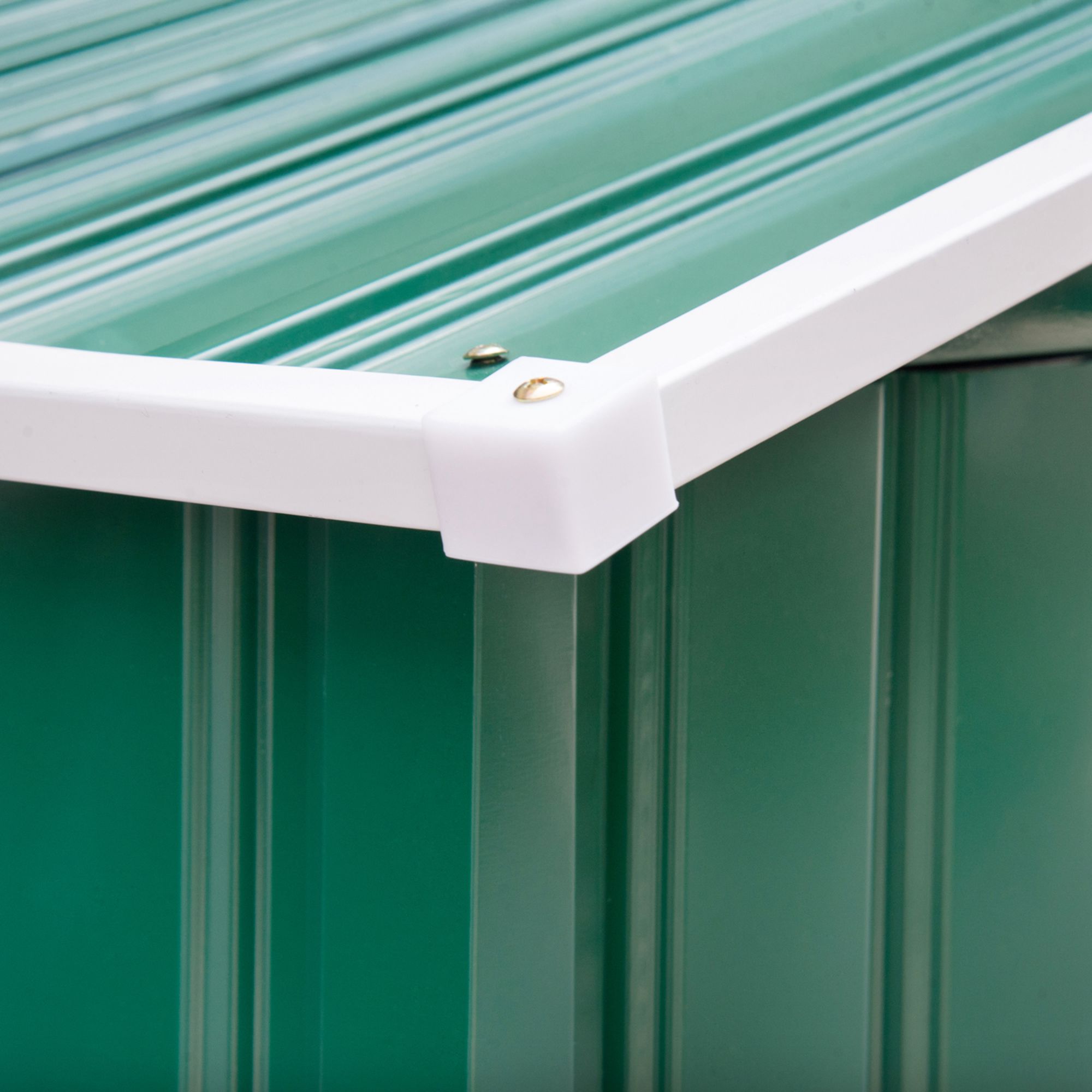  Magazie Gradina din Otel, culoare verde, dimensiuni 213×127×18 cm [8]