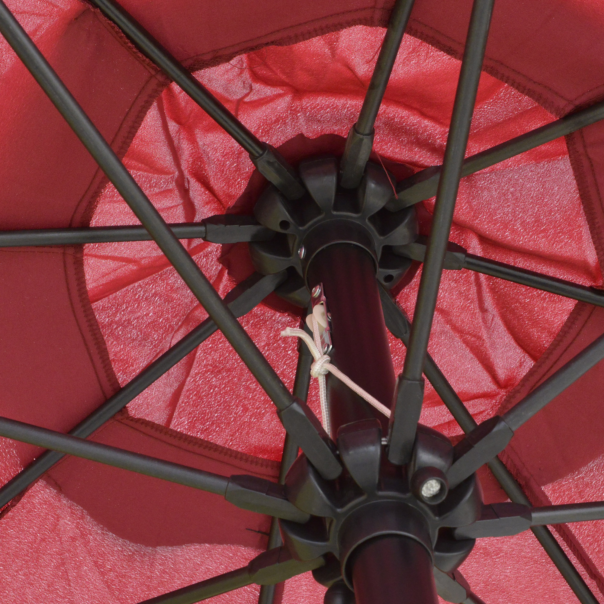  Umbrela de Gradina inclinabila pe 3 Unghiuri cu Manivela, Ø265x240 cm, Rosu [7]