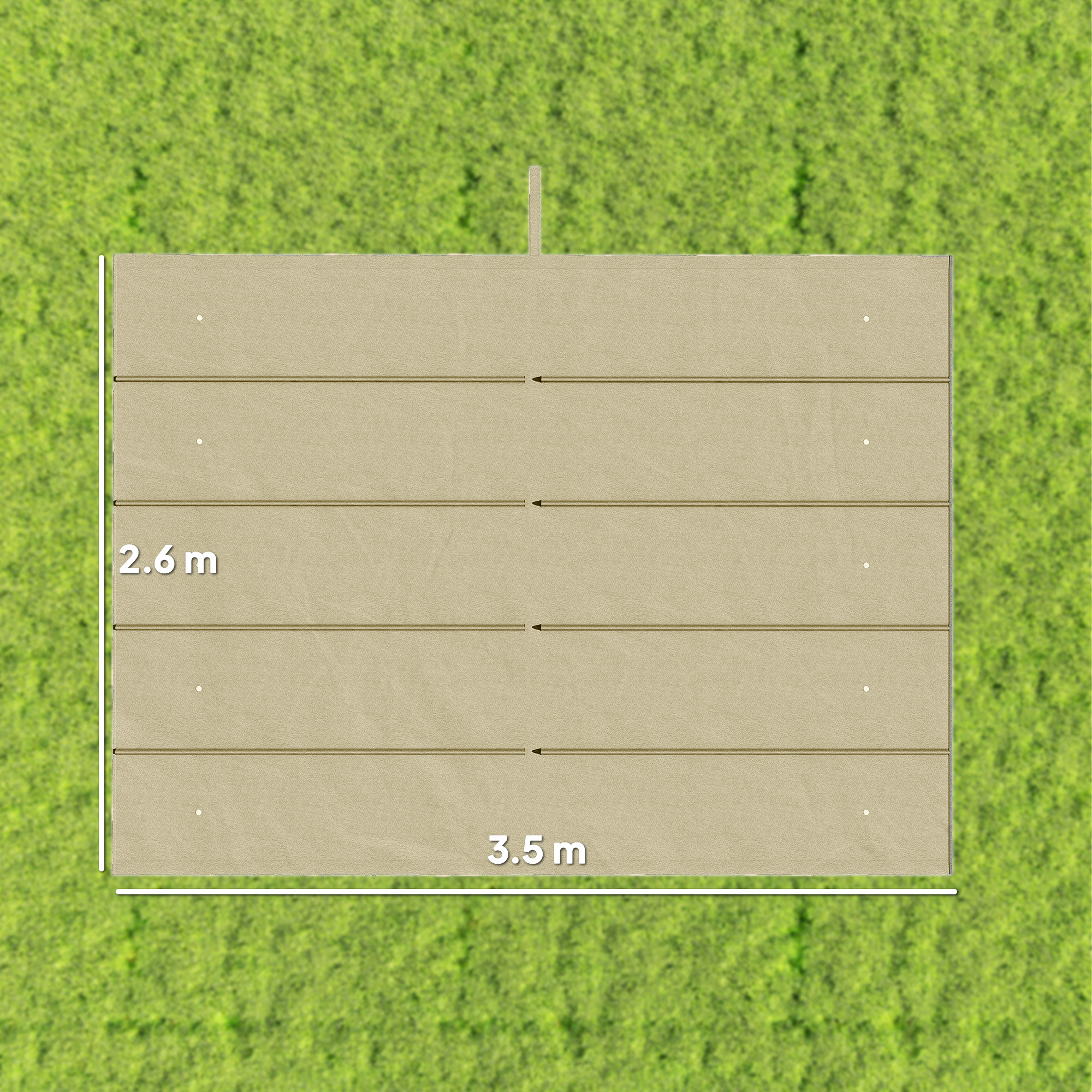  Husa pentru Pergola Gazebo 4x3 m din Poliester Respirable Bej cu 10 Orificii de Drenaj [2]