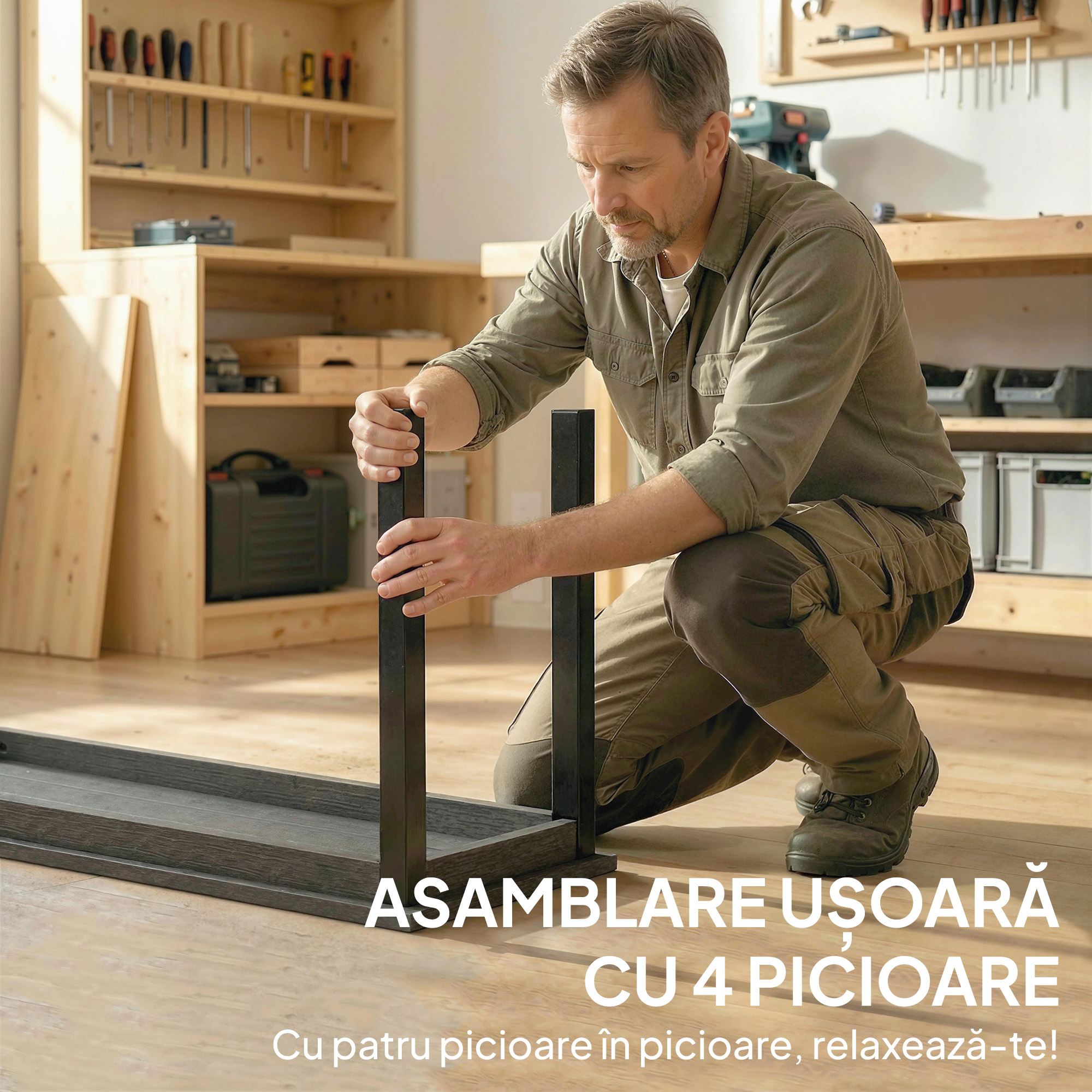  Banca de gradina cu 2 locuri, 130x34x43 cm, gri [7]