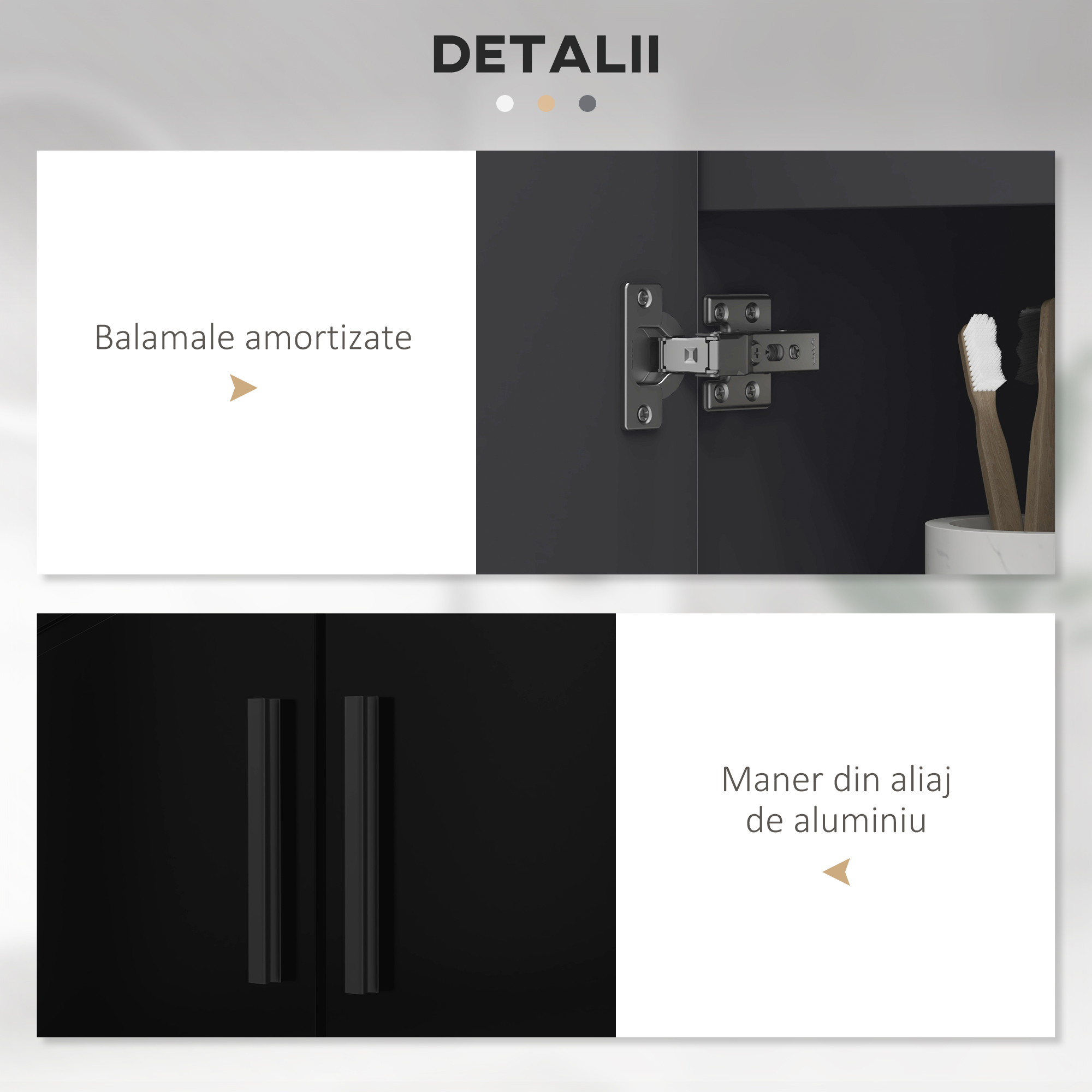  Dulap pentru chiuveta de baie cu usi dulap pentru chiuveta cu piedestal din lemn cu raft reglabil negru [5]
