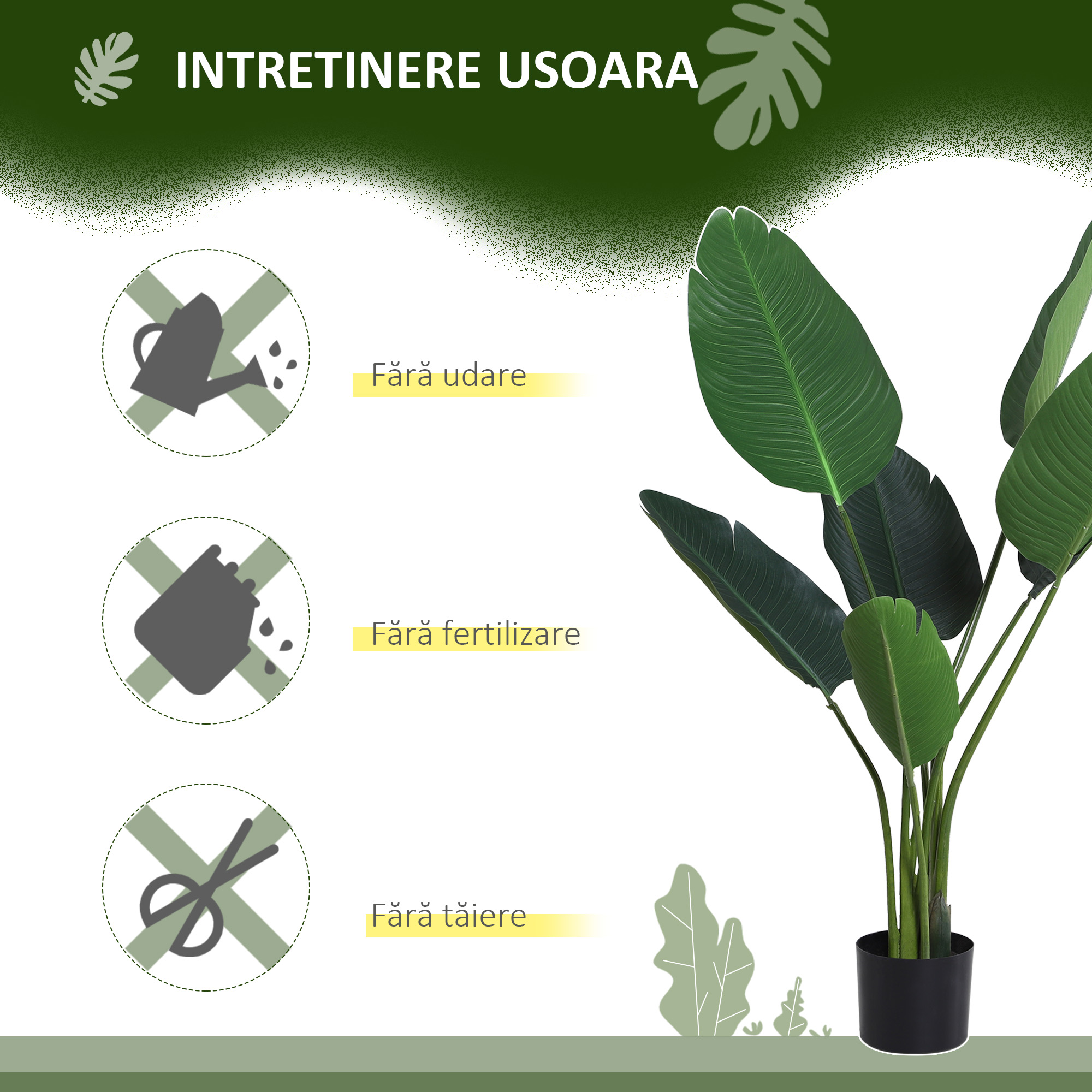  Planta Artificiala Strelitzia - 120 cm pentru Interior/Exterior [5]