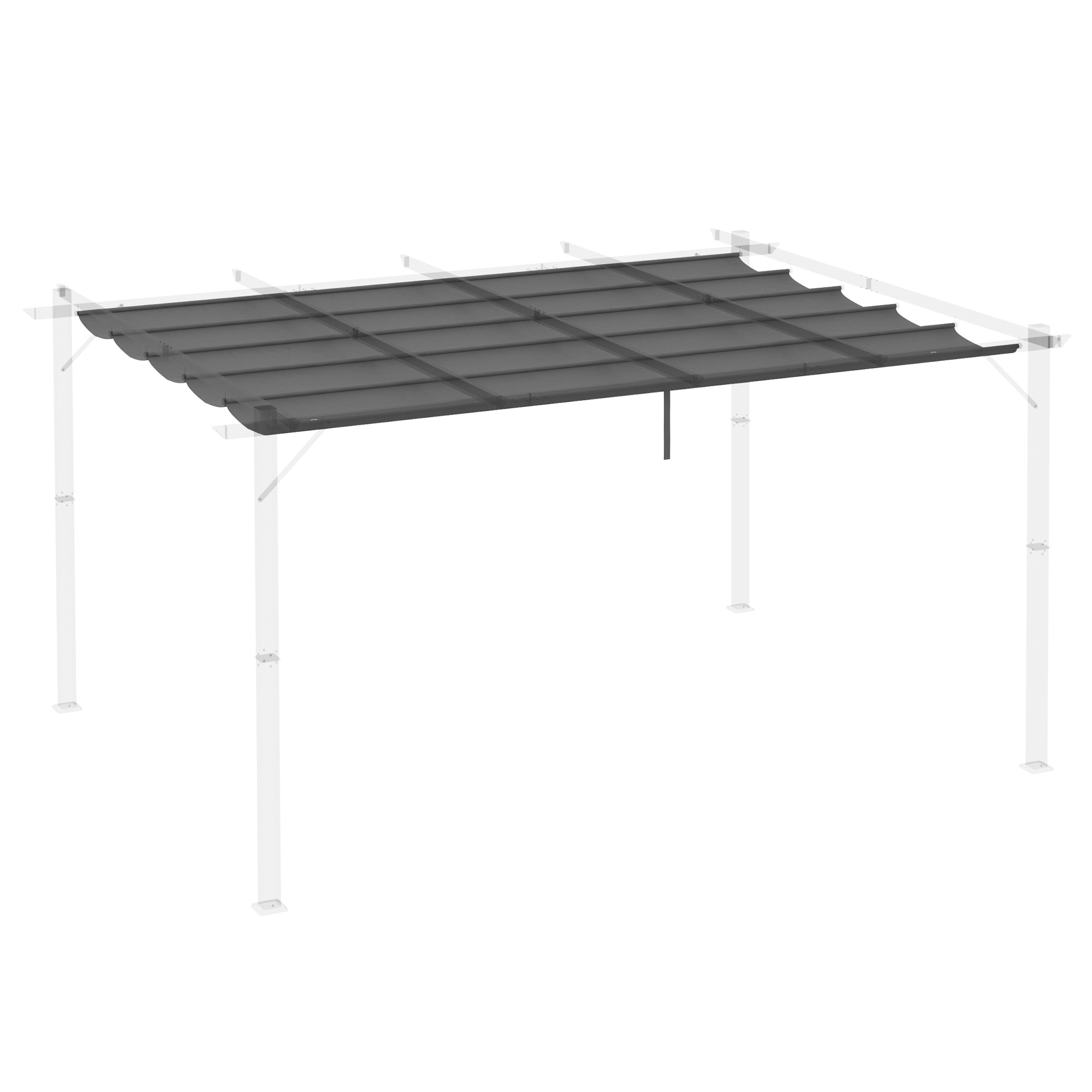  Acoperis Retractabil Pergola 4×3 m - Copertina Textila Rezerva [7]