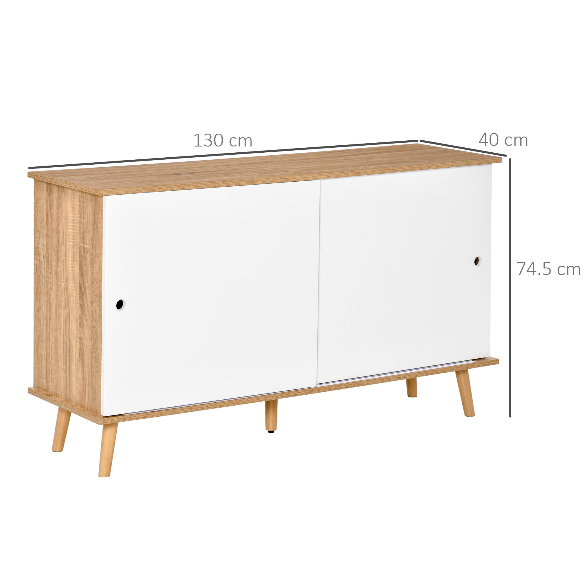  mobilier bucatarie modern, 130x40x74.5cm, culoarea lemnului/alb [2]