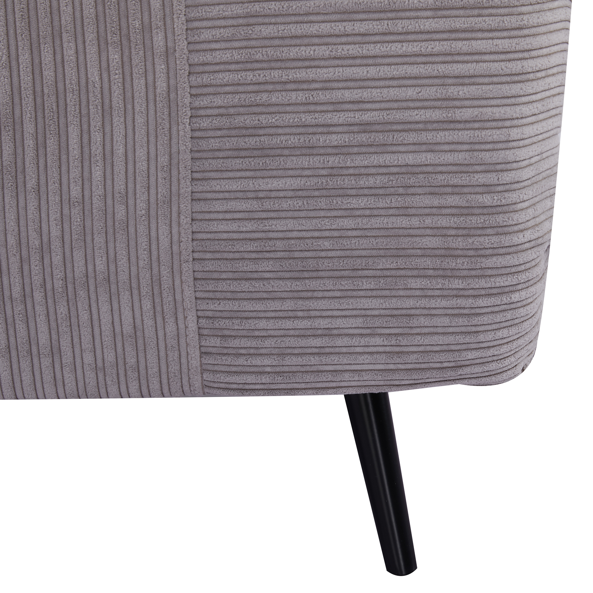  Fotoliu Pat 2 in 1 reglabil pe 3 niveluri cu sezut foarte mare si captuseala din spuma, structura din lemn, otel si efect de catifea gri [7]