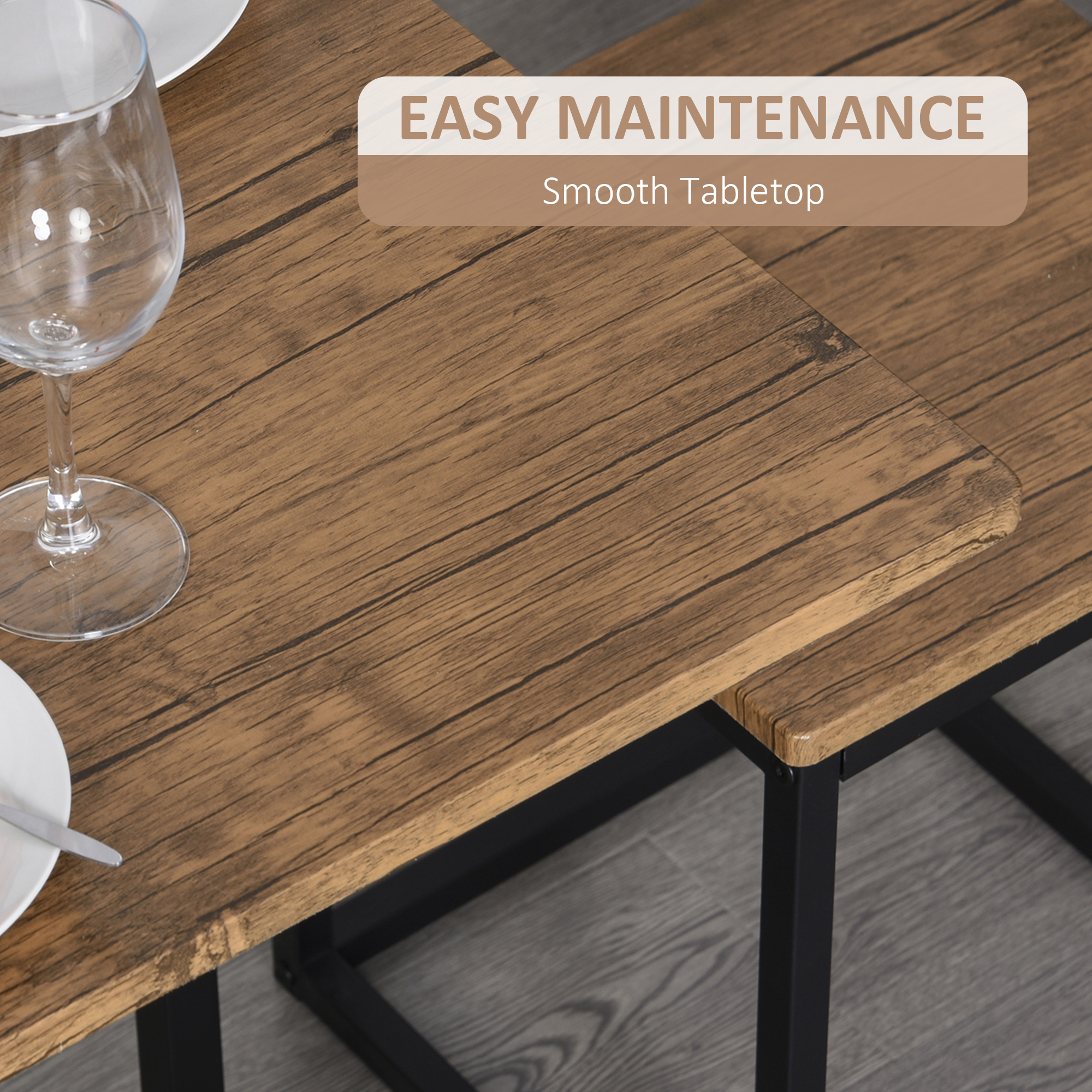  Set Masa Bar Industrial - 5 Piese (Masa + 4 Scaune) [5]