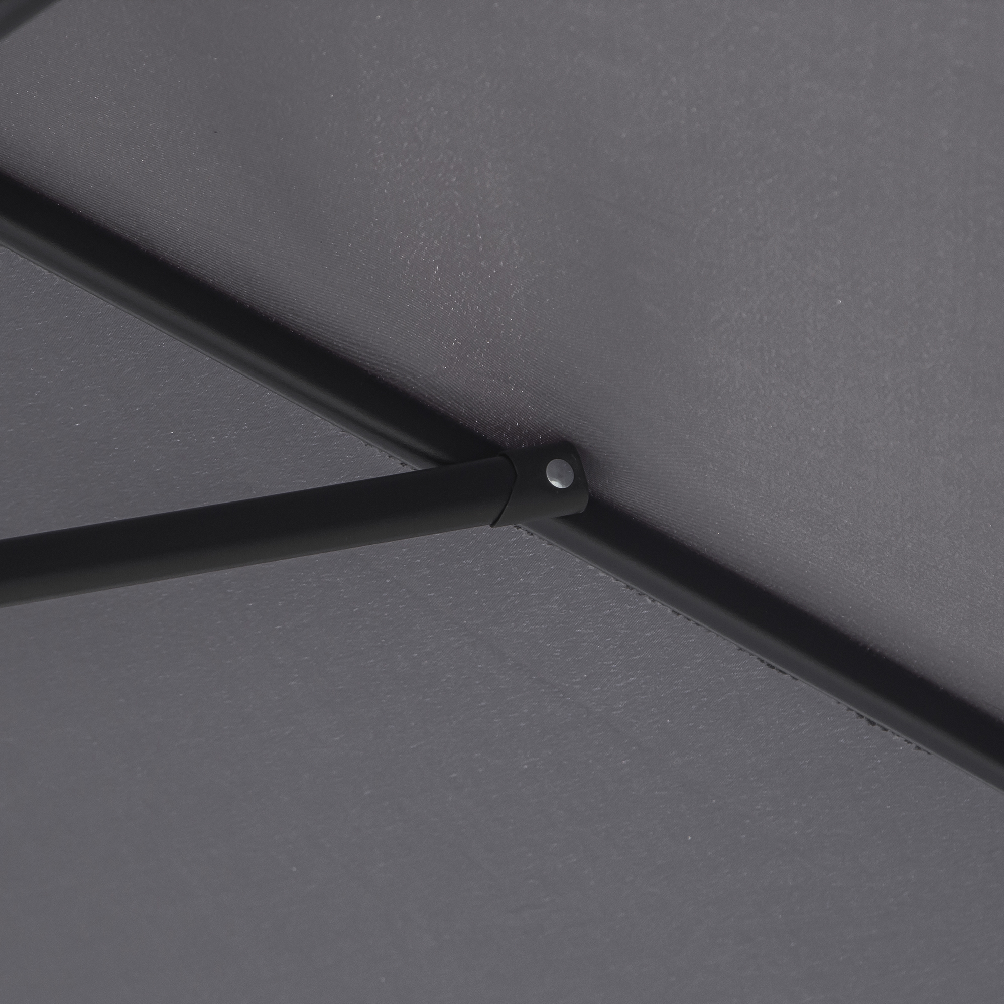  Umbrela de Gradina cu Manivela, din Aluminiu si Poliester Gri si Negru, Φ2,6x2,35m [8]