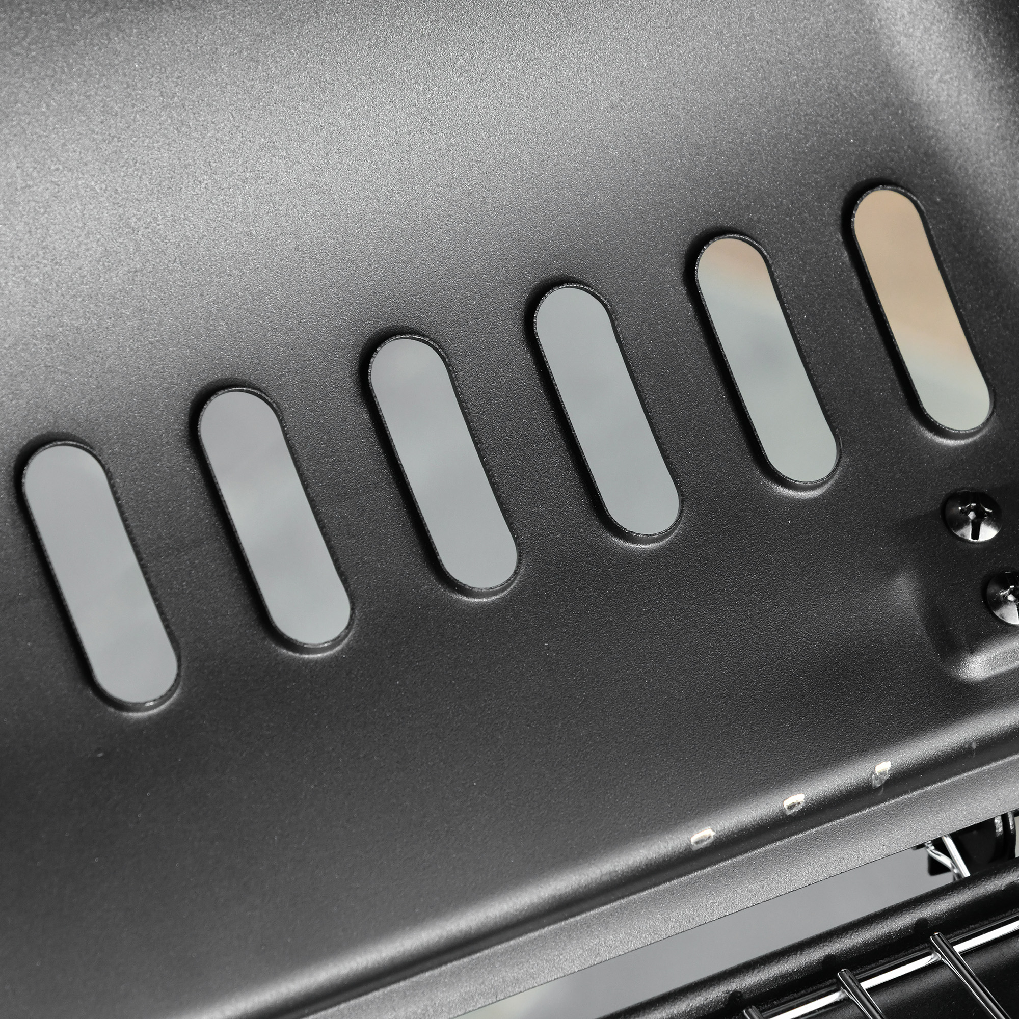  Gratar pe gaz cu Capac si 2 Arzatoare cu o putere totala de 5,6 kW, Gratar din Otel cu Roti si Rafturi, 104x49x99cm Negru [6]