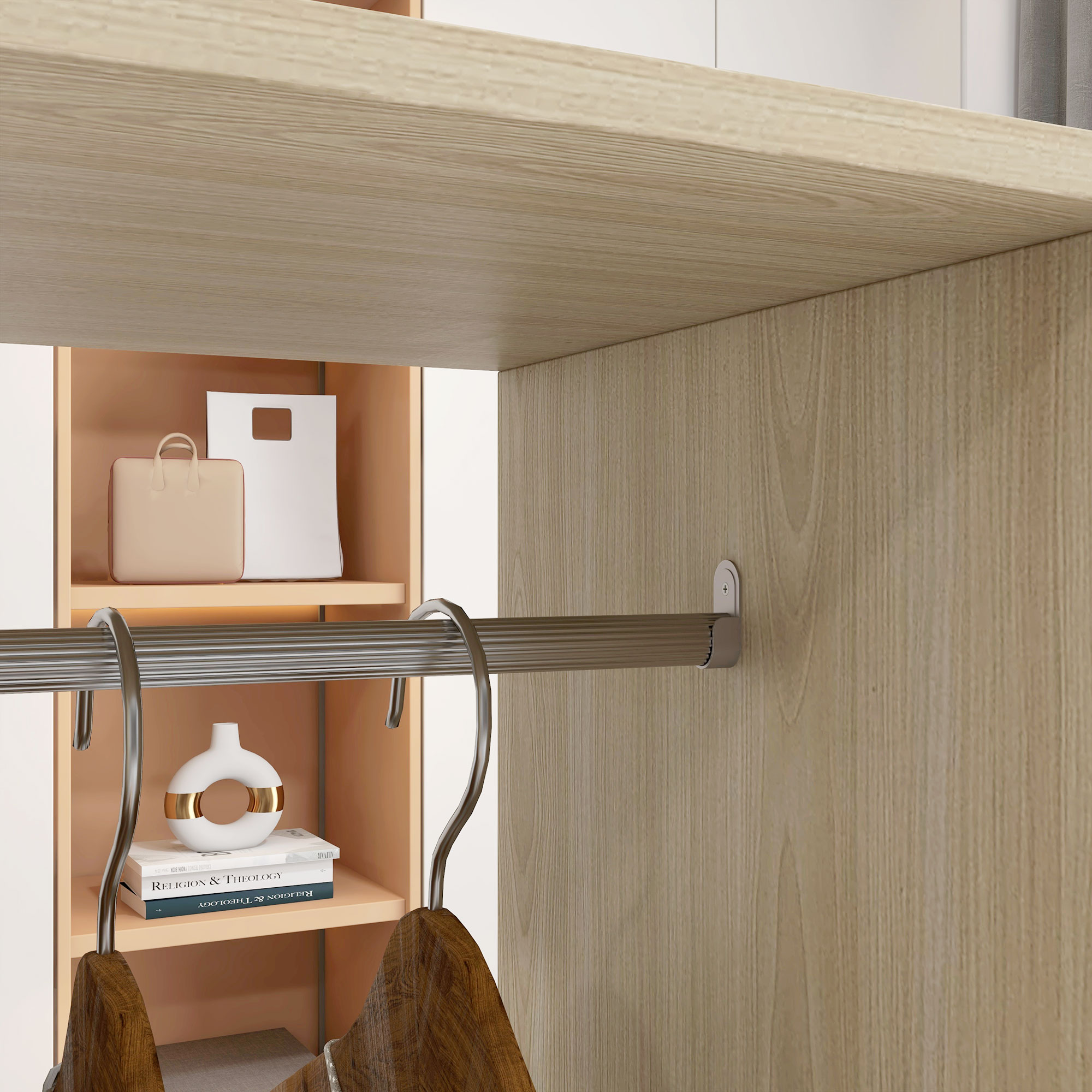  Dulap cu 5 Rafturi si 6 Roti, 120x40x128 cm, Negru [7]