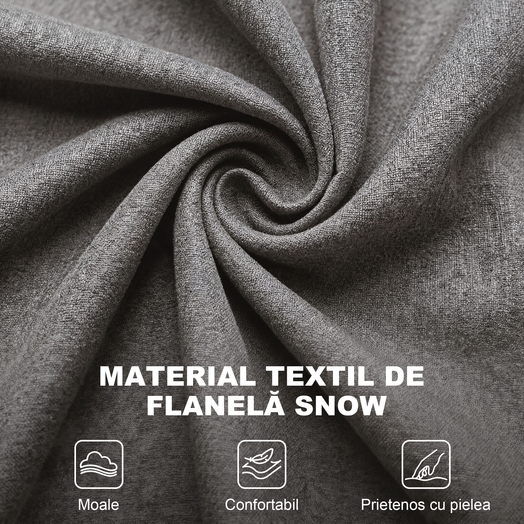  Fotoliu de sufragerie in stil frantuzesc, cu picioare din lemn si perne detasabile, 74x86x102 cm, gri [5]