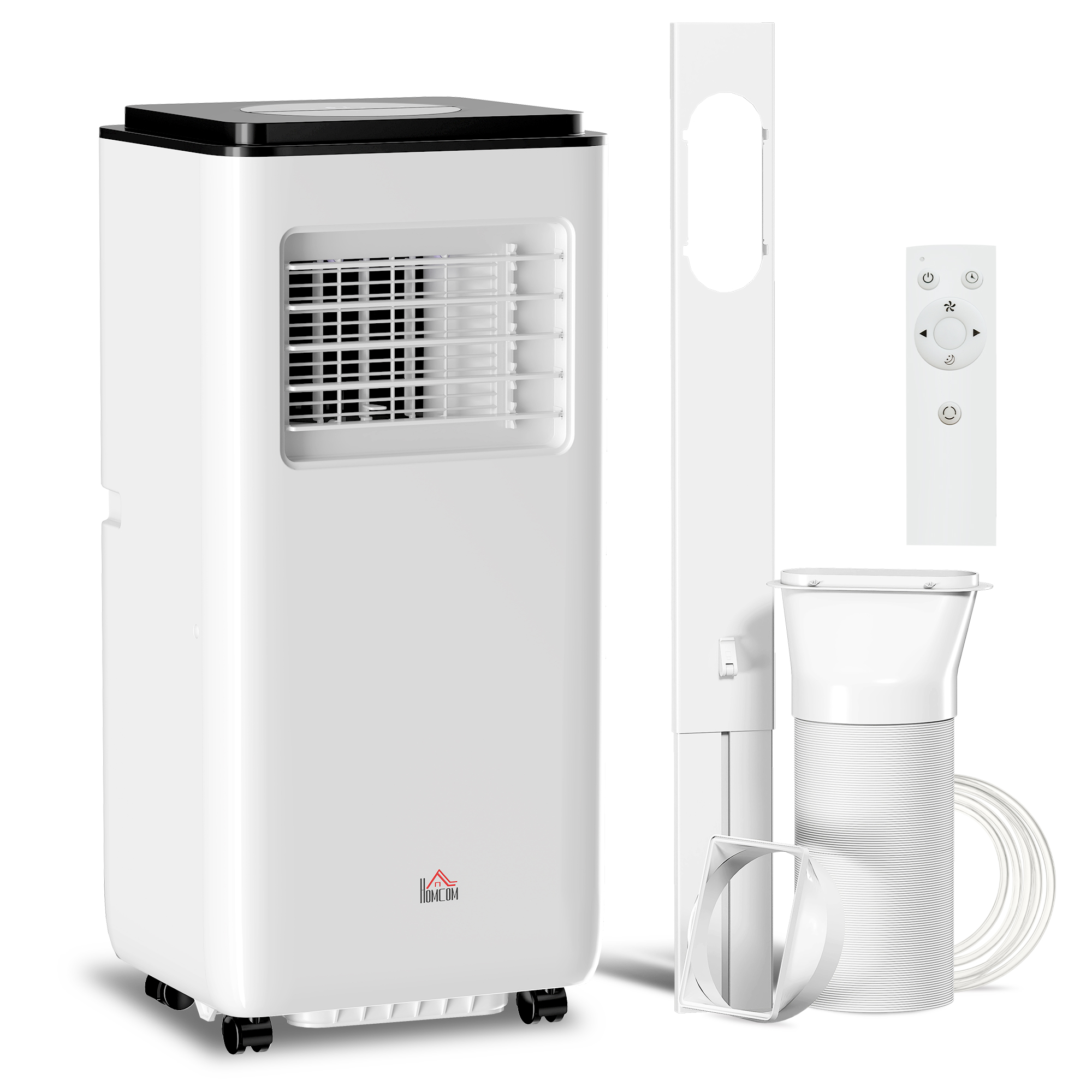Instalatii sanitare, termice & climatizare -  Aer conditionat portabil 750W cu 5 moduri si 2 viteze, din ABS si otel, 33x28x70,4 cm, alb