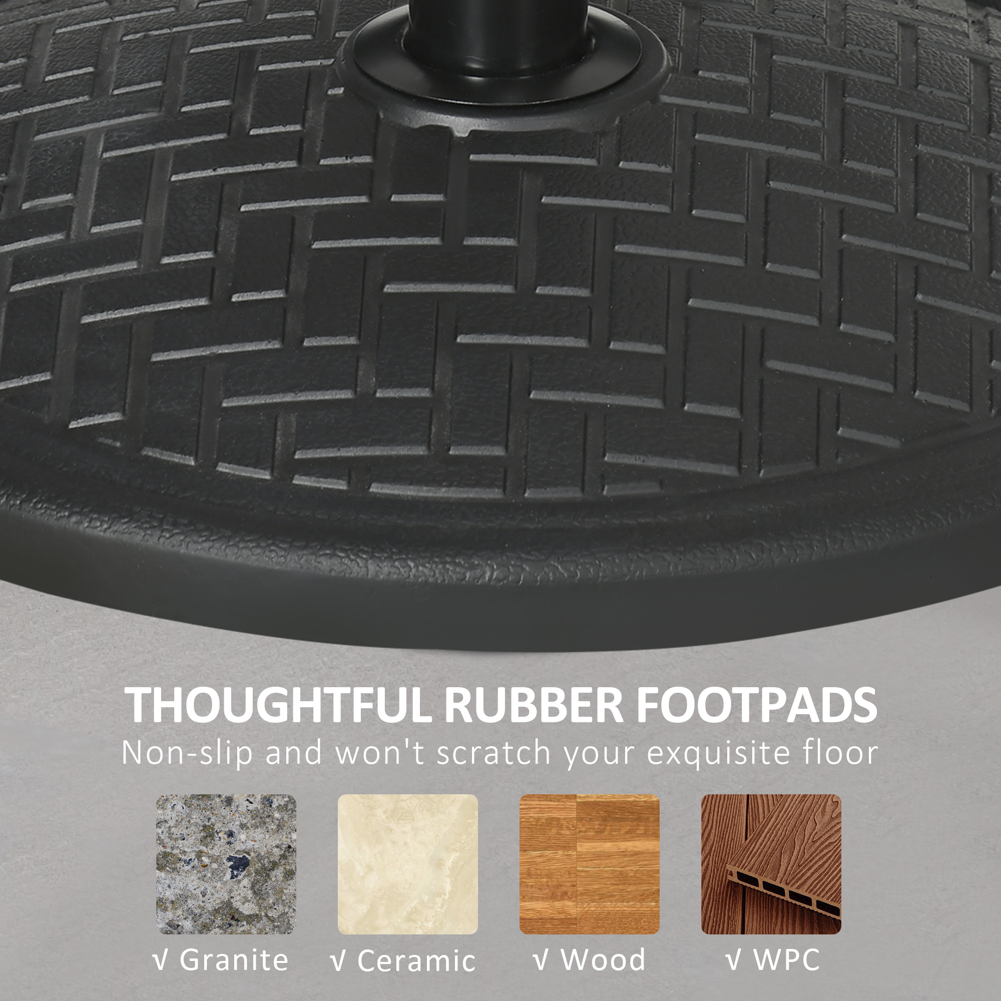  Baza pentru Umbrela cu Buton Reglabil, Ø46x34 cm, Negru [5]