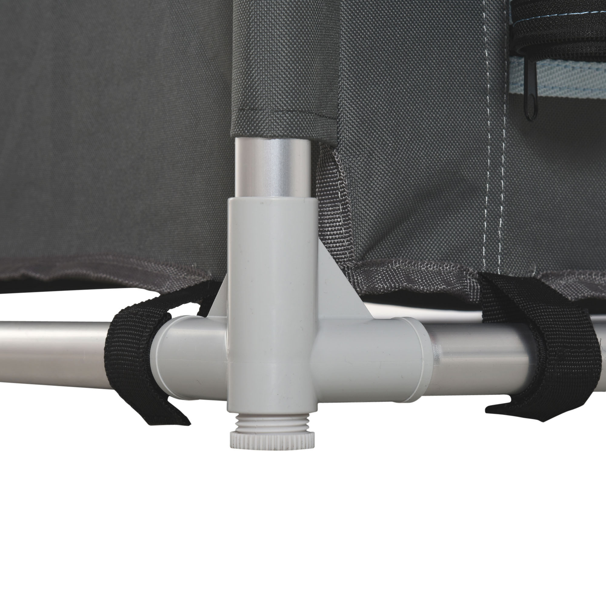  Mobilier de Bucatarie de Camping cu 3 Etajere si Geanta de Transport Gri [8]