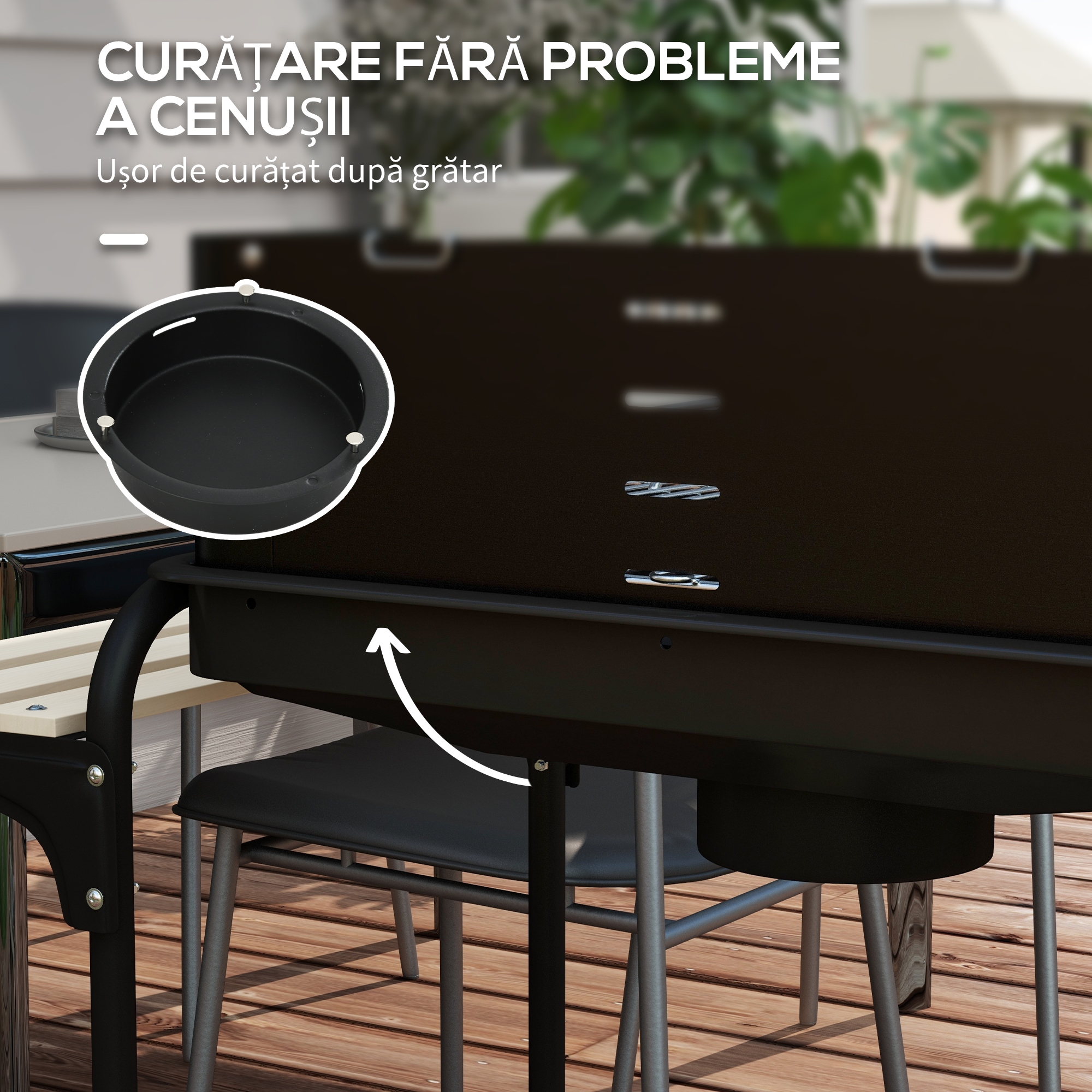  Gratar Barbecue cu Carbune cu Inaltime Reglabila [6]