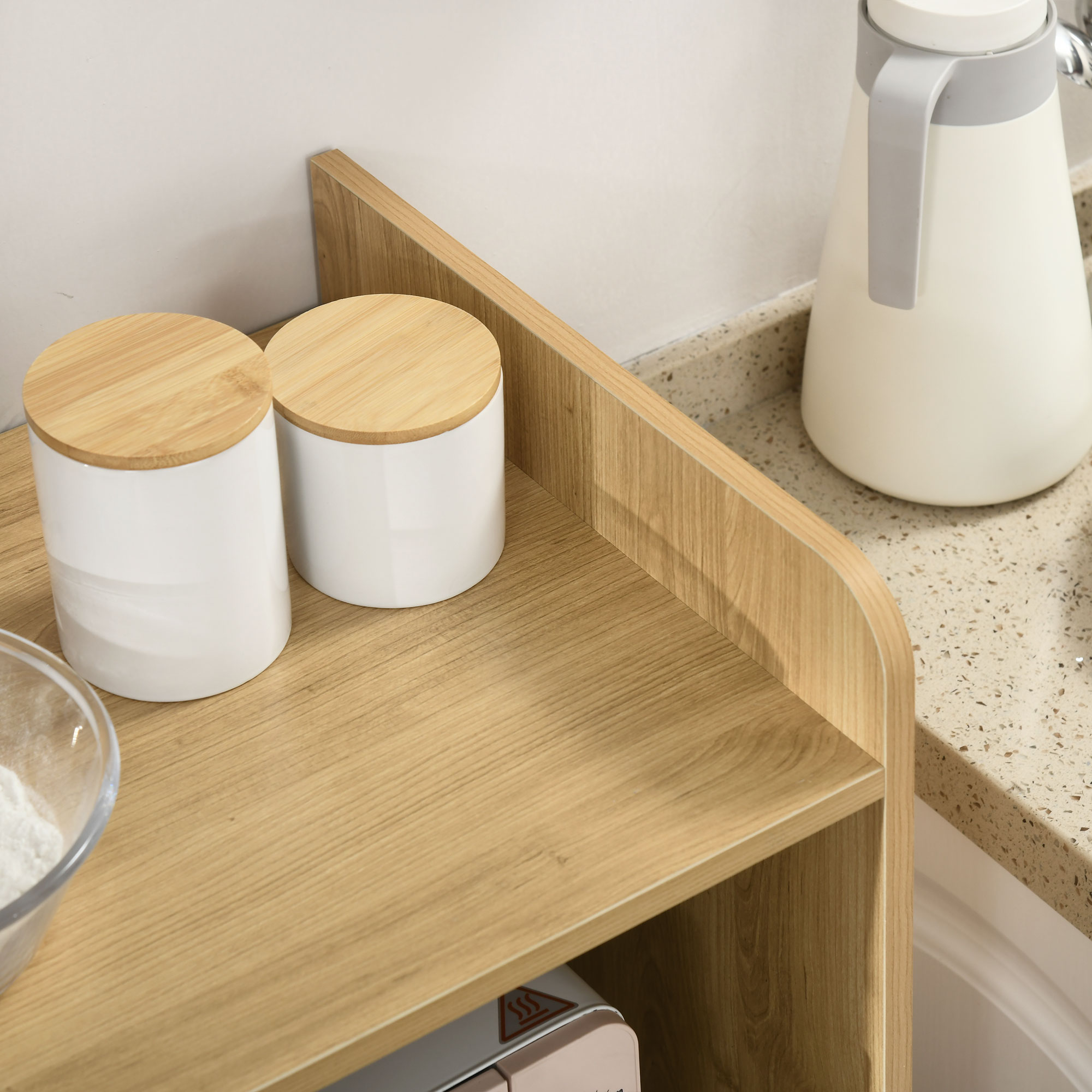  Dulap Microunde - Cu Sertar & Raft, Spatiu Organizare Bucatarie [7]