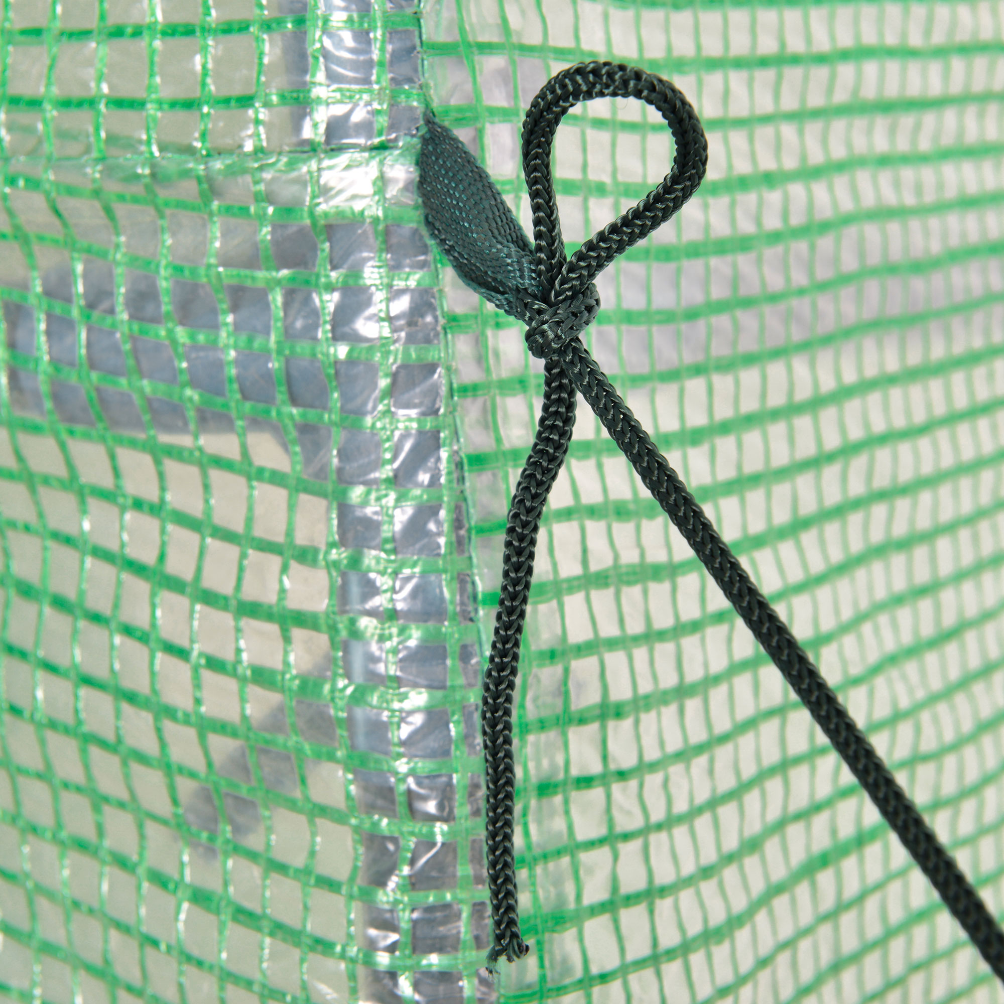  Sera Tunel cu 2 Usi si 4 Ferestre, Cadru din Otel, Acoperire din PE, Verde, 300x100x200 cm [8]