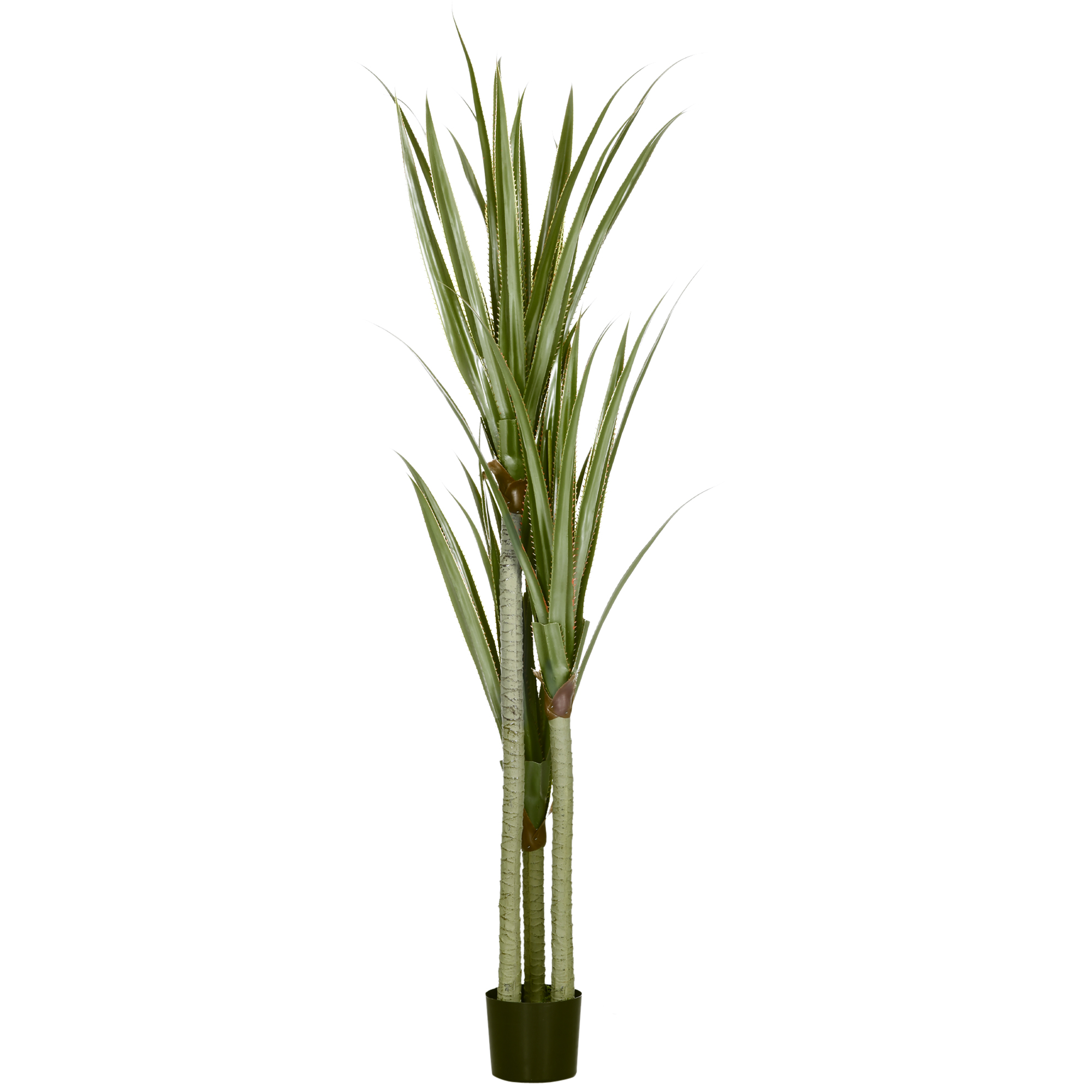 Living & hol -  Yucca Artificiala 190cm Planta Artificiala cu 39 Frunze Decoratiune pentru Casa Living Birou Gradina Ø17x190 cm Verde