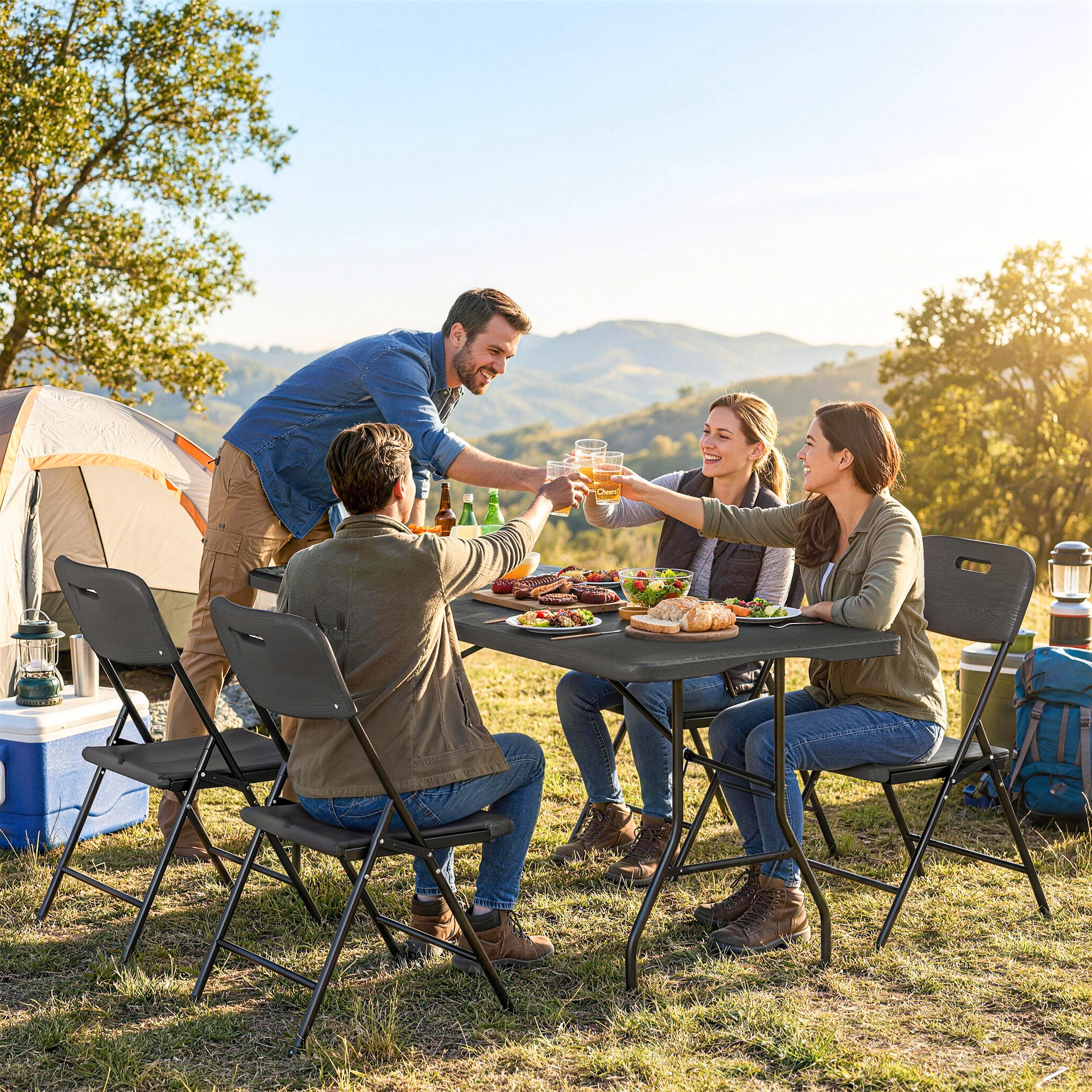  masute pentru plaja usoare mobilier de camping bucatarie plastic pop pliabil pentru banchete [1]