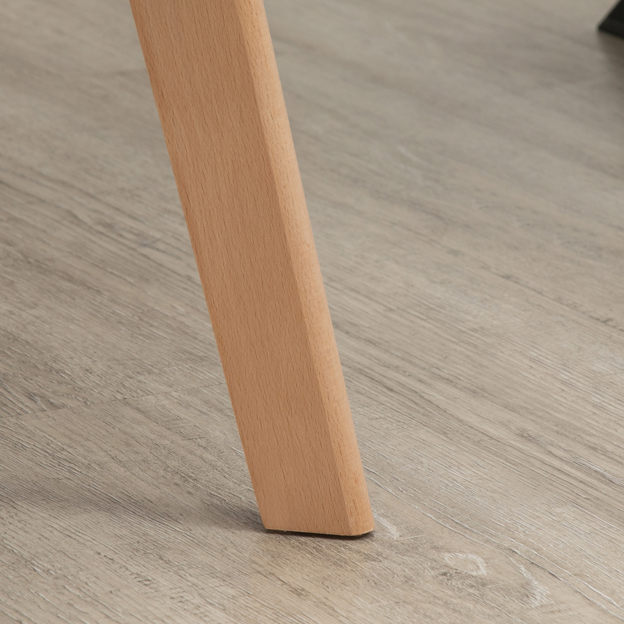  Set 2 Scaune cu Picioare din Lemn, Gri [7]