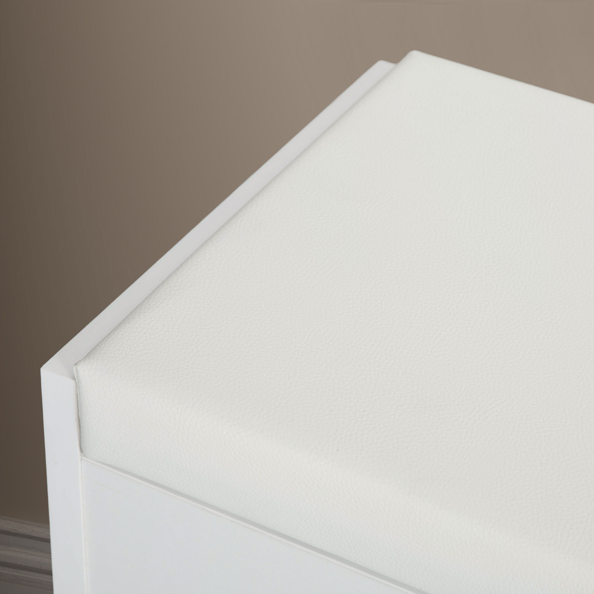  Set Masa de Toaleta cu Oglinda si 5 Sertare 97,2x44,5x136,5 cm si Taburet Captusit 40x24x46 cm, Alb [8]