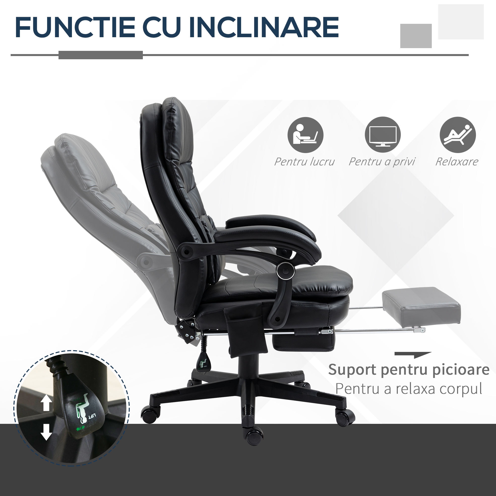  Scaun Masaj USB - Directorial, Cu Vibratii & Design Ergonomic [6]